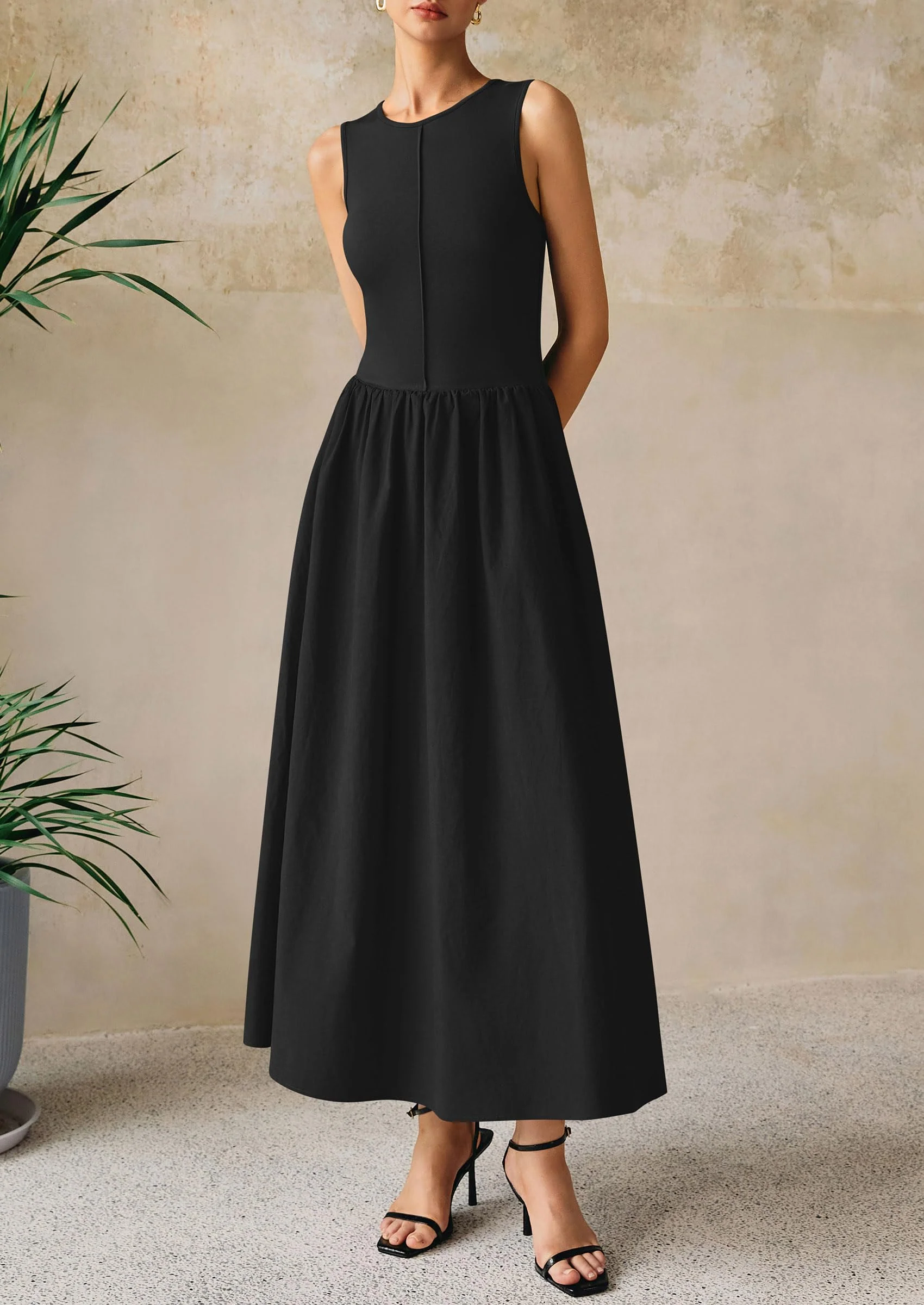 PRETTYGARDEN Women Maxi Dresses Casual Sleeveless Patchwork Knit Tank Dress Flowy Beach Sundress Long Dress - Image 47