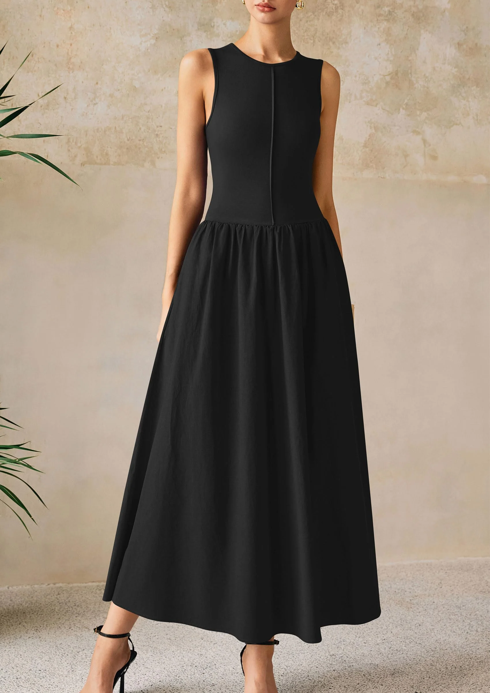 PRETTYGARDEN Women Maxi Dresses Casual Sleeveless Patchwork Knit Tank Dress Flowy Beach Sundress Long Dress - Image 48