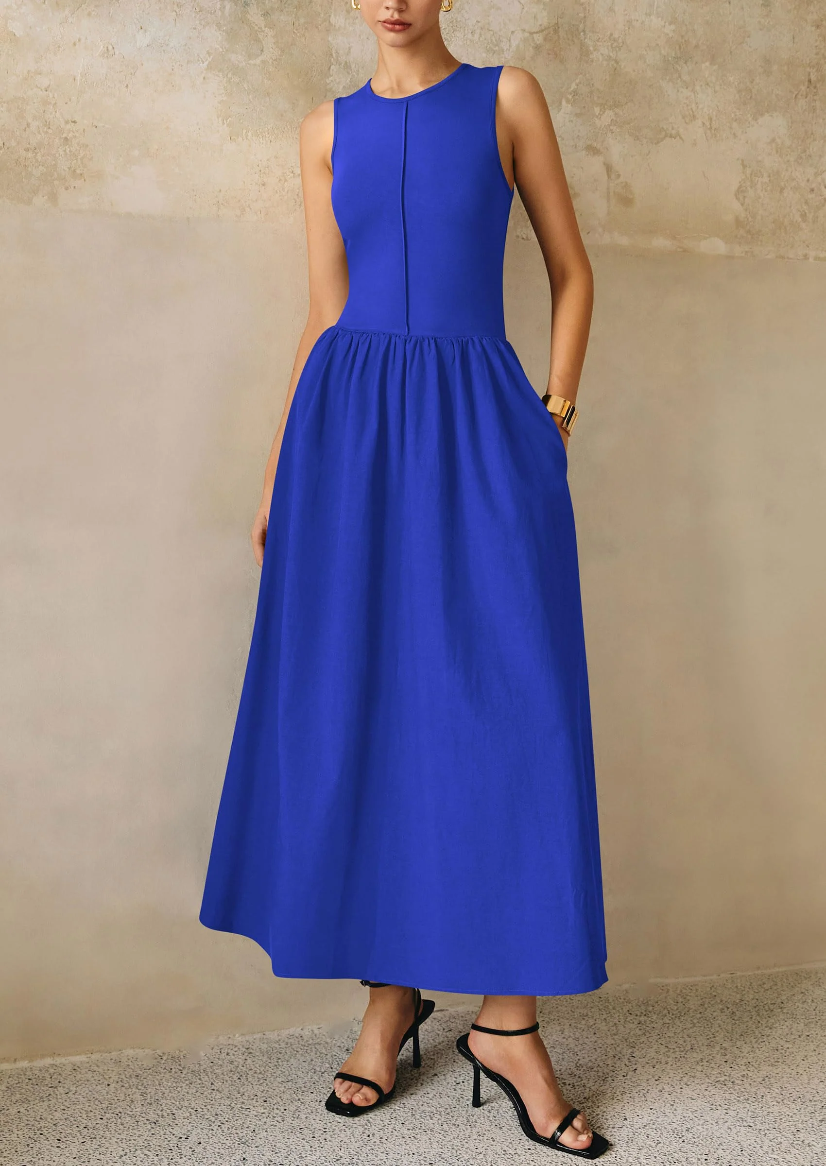 PRETTYGARDEN Women Maxi Dresses Casual Sleeveless Patchwork Knit Tank Dress Flowy Beach Sundress Long Dress - Image 52