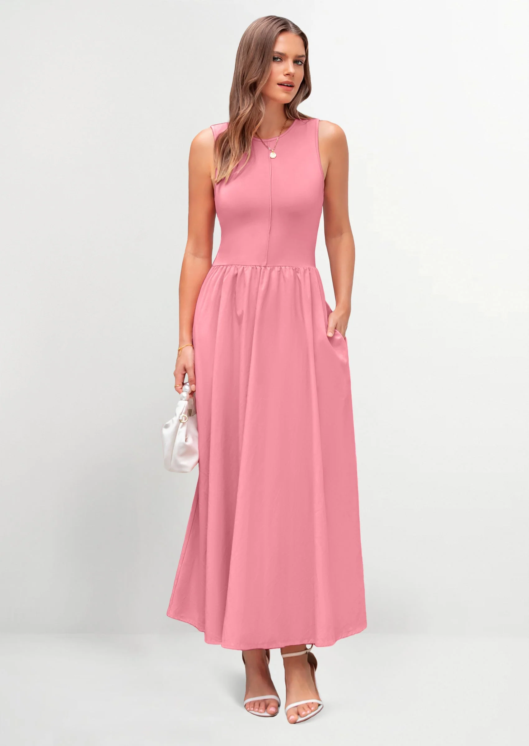 PRETTYGARDEN Women Maxi Dresses Casual Sleeveless Patchwork Knit Tank Dress Flowy Beach Sundress Long Dress - Image 57