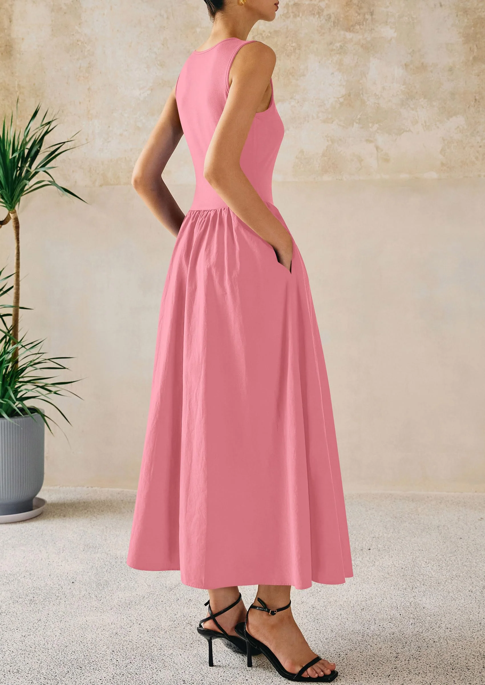 PRETTYGARDEN Women Maxi Dresses Casual Sleeveless Patchwork Knit Tank Dress Flowy Beach Sundress Long Dress - Image 58