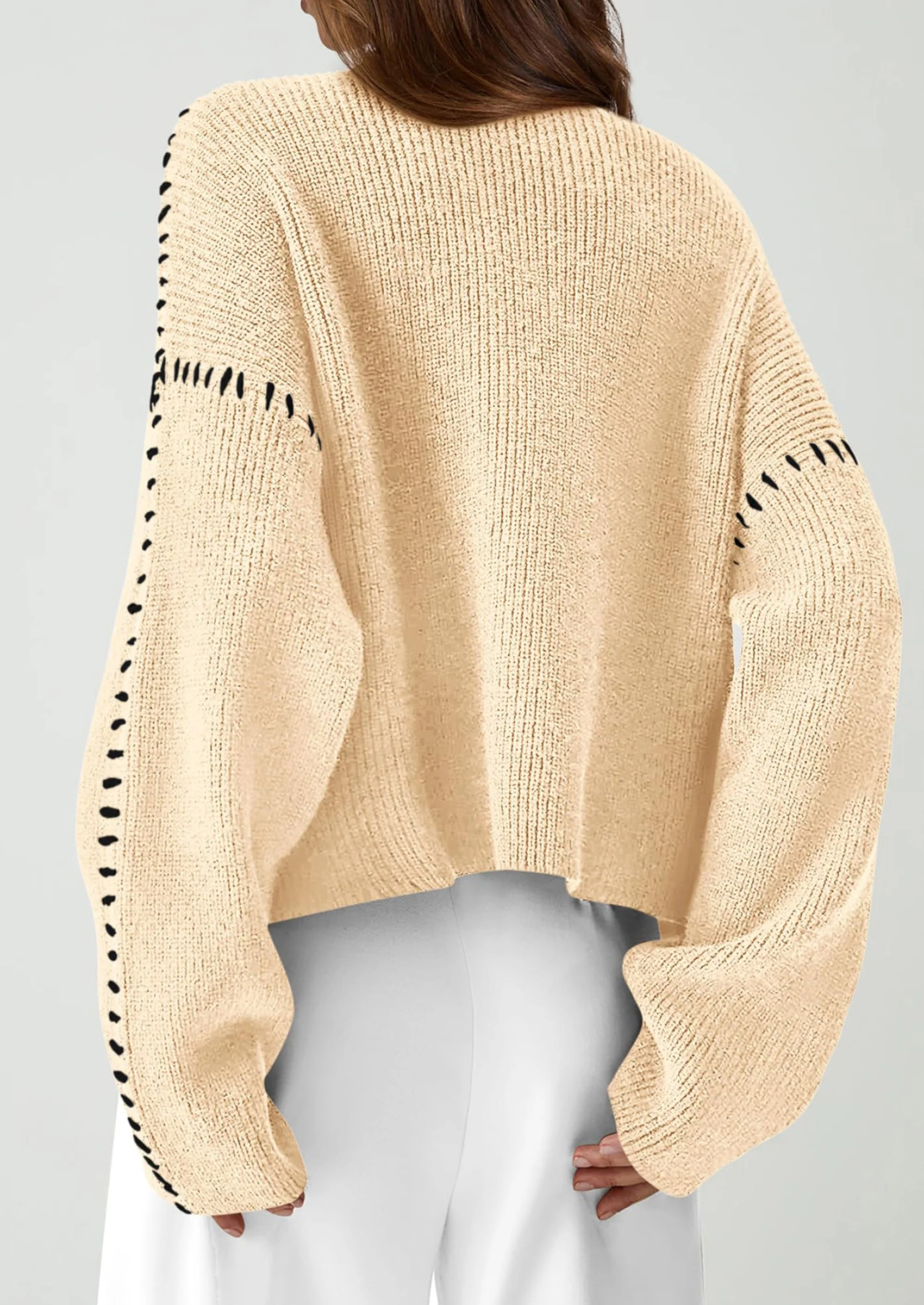 PRETTYGARDEN Women's Chunky Knit Sweaters Fall Long Sleeve Mock Neck Oversized Pullover Tops Winter Fashion Clothes - Image 39