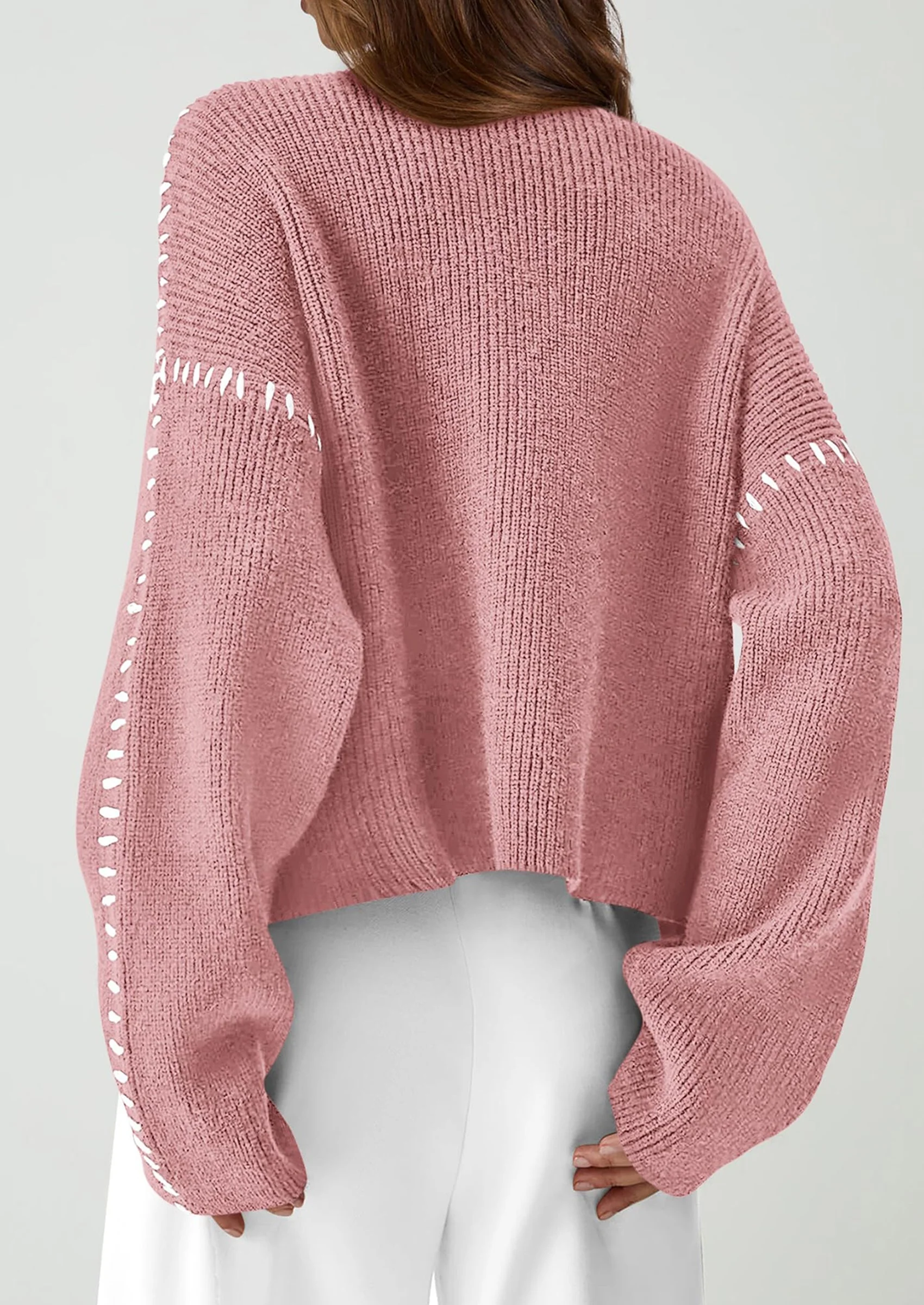 PRETTYGARDEN Women's Chunky Knit Sweaters Fall Long Sleeve Mock Neck Oversized Pullover Tops Winter Fashion Clothes - Image 9