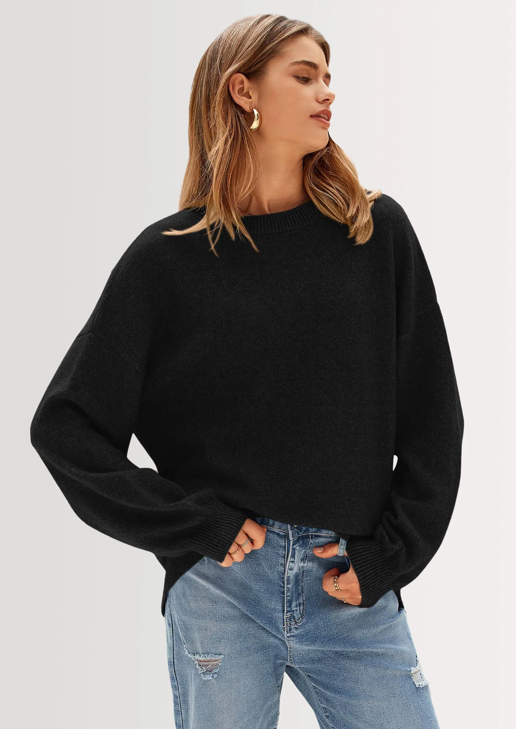 PRETTYGARDEN Women's Fall Sweaters Casual Crew Neck Long Sleeve Pullover Tops Ribbed Knit Loose Fit Winter Clothes - Image 16