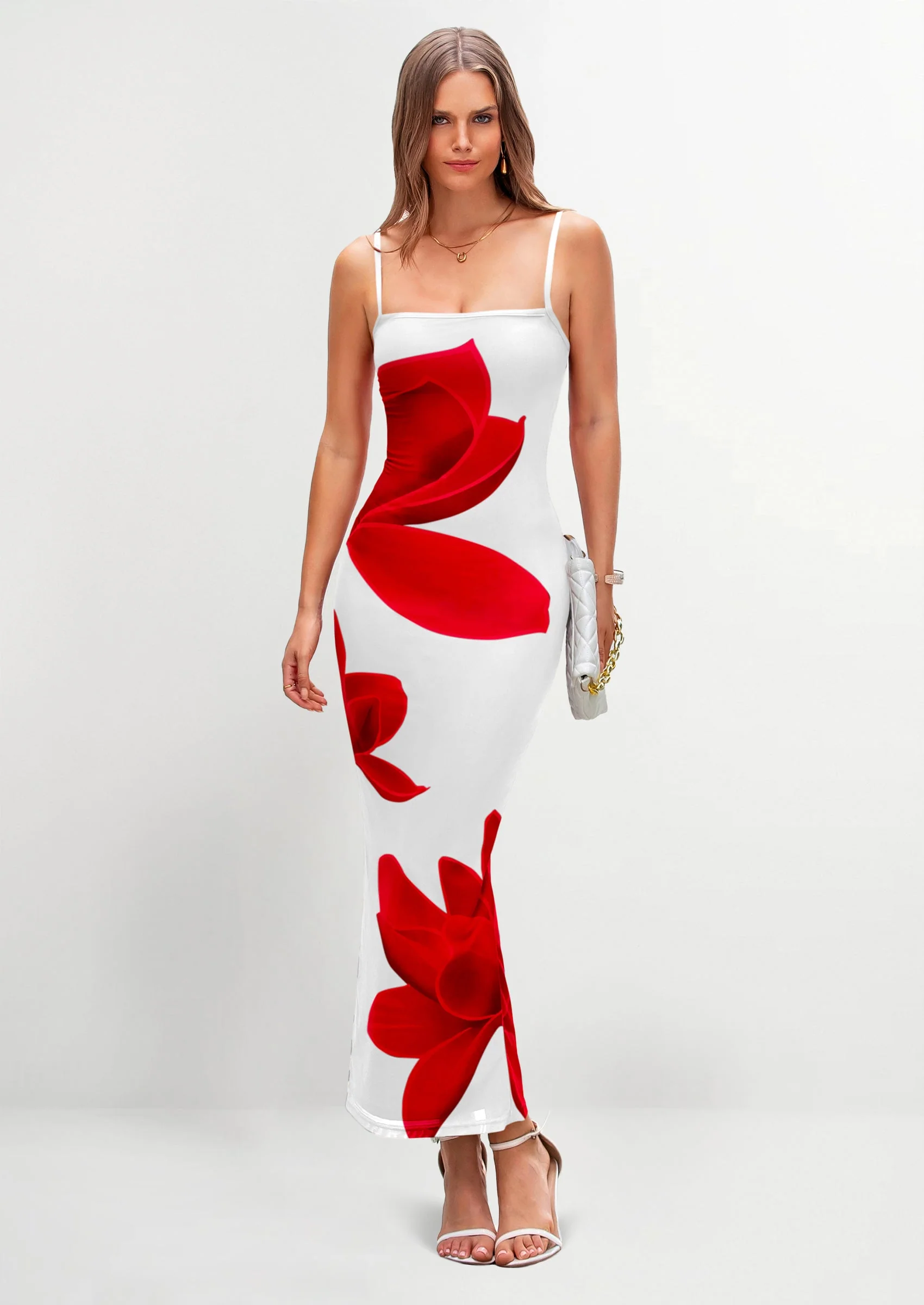 PRETTYGARDEN Womens Floral Maxi Dress Sexy Spaghetti Strap Slip Bodycon Mesh Beach Vacation Dresses - Image 26