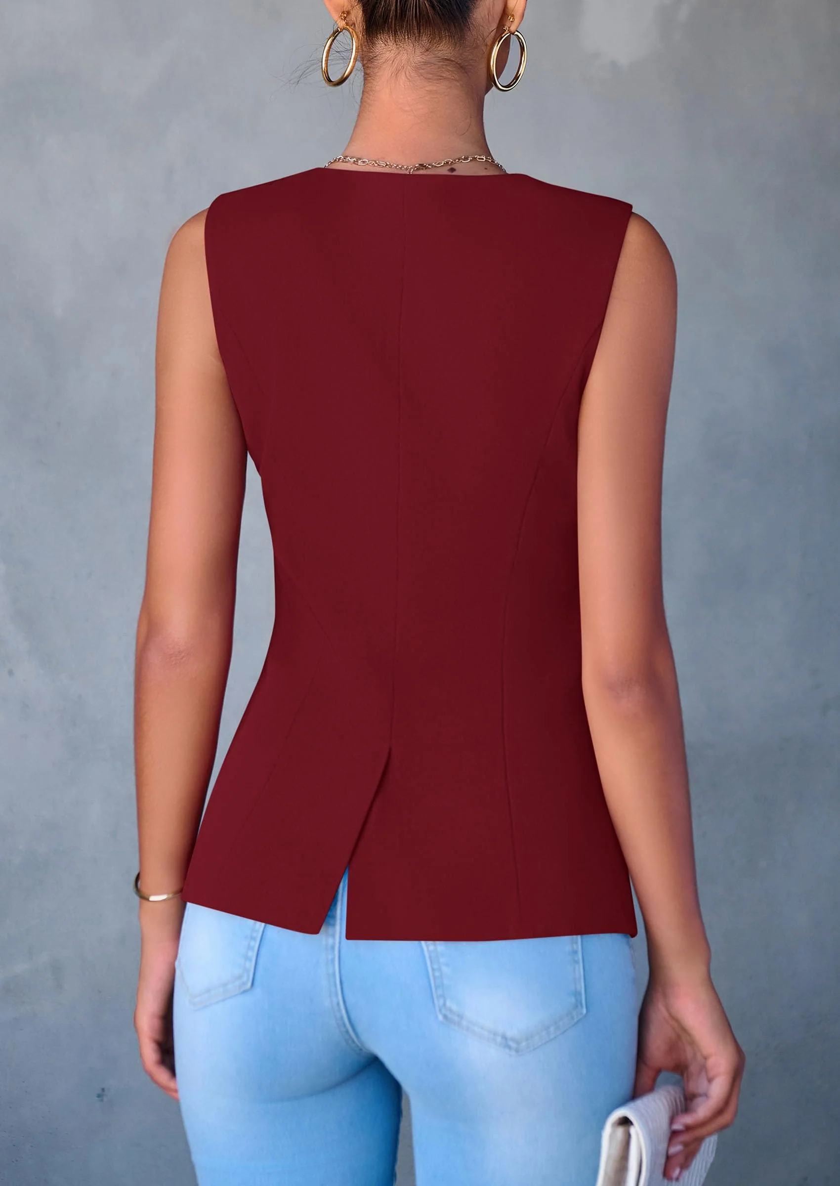 PRETTYGARDEN Women's Suit Vest Tops Summer Dressy Casual Business Button Sleeveless Trendy Fashion Blazer Waistcoat - Image 51