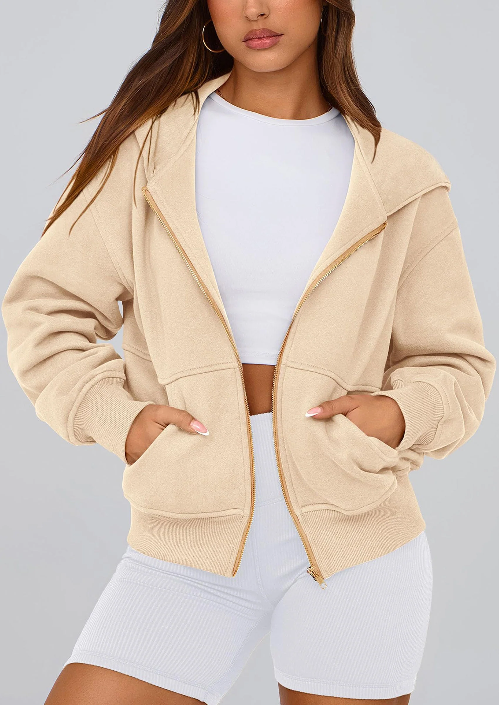 PRETTYGARDEN Hoodies For Women Sweatshirt Zip Up Hoodie Fall Fashion Trendy Long Sleeve Jackets Winter Clothing Outfits - Image 106