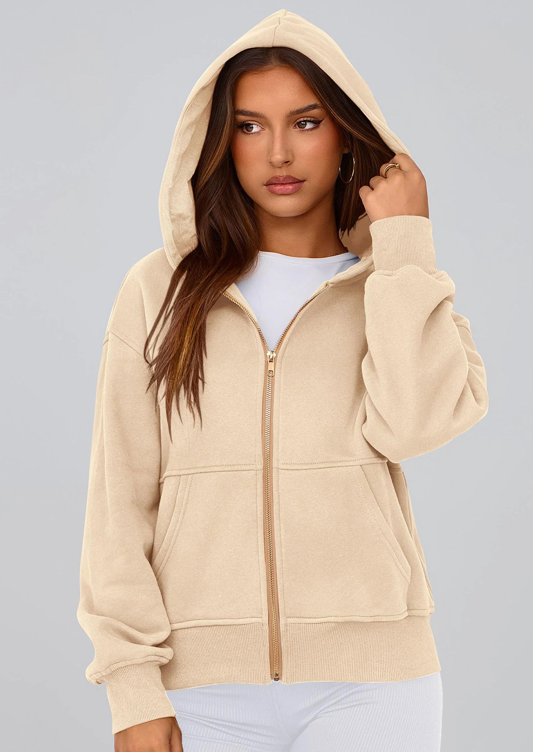 PRETTYGARDEN Hoodies For Women Sweatshirt Zip Up Hoodie Fall Fashion Trendy Long Sleeve Jackets Winter Clothing Outfits - Image 107