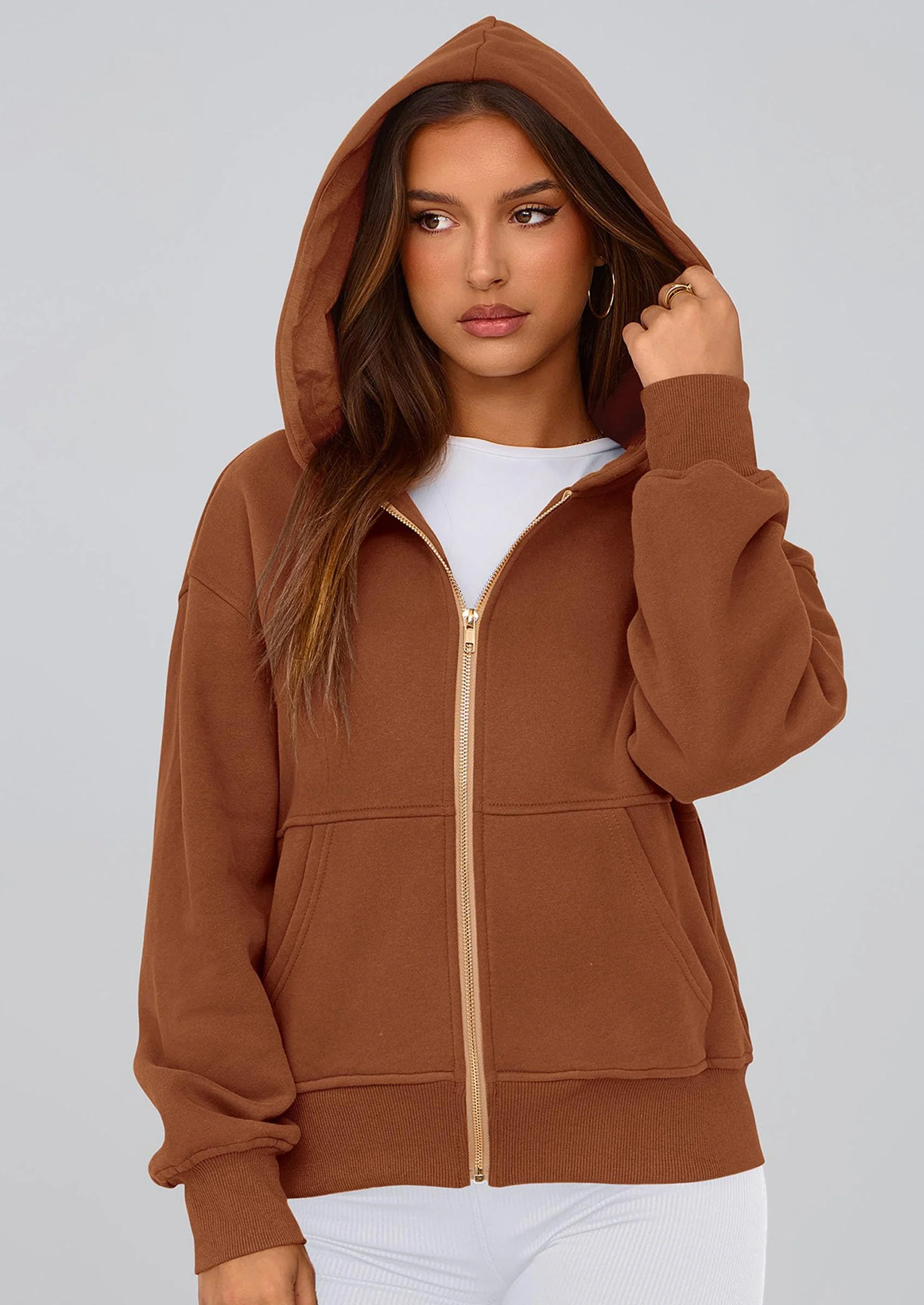 PRETTYGARDEN Hoodies For Women Sweatshirt Zip Up Hoodie Fall Fashion Trendy Long Sleeve Jackets Winter Clothing Outfits - Image 114