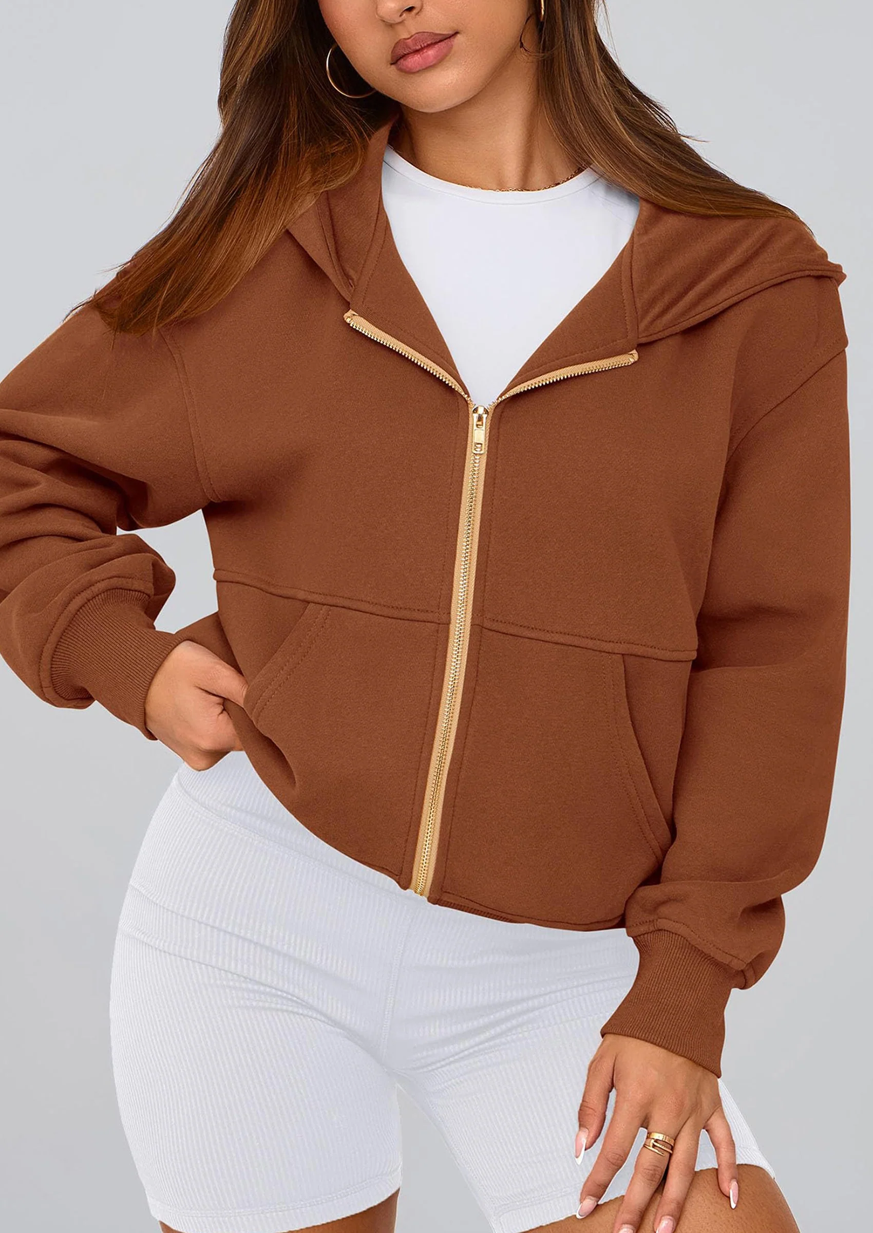 PRETTYGARDEN Hoodies For Women Sweatshirt Zip Up Hoodie Fall Fashion Trendy Long Sleeve Jackets Winter Clothing Outfits - Image 118