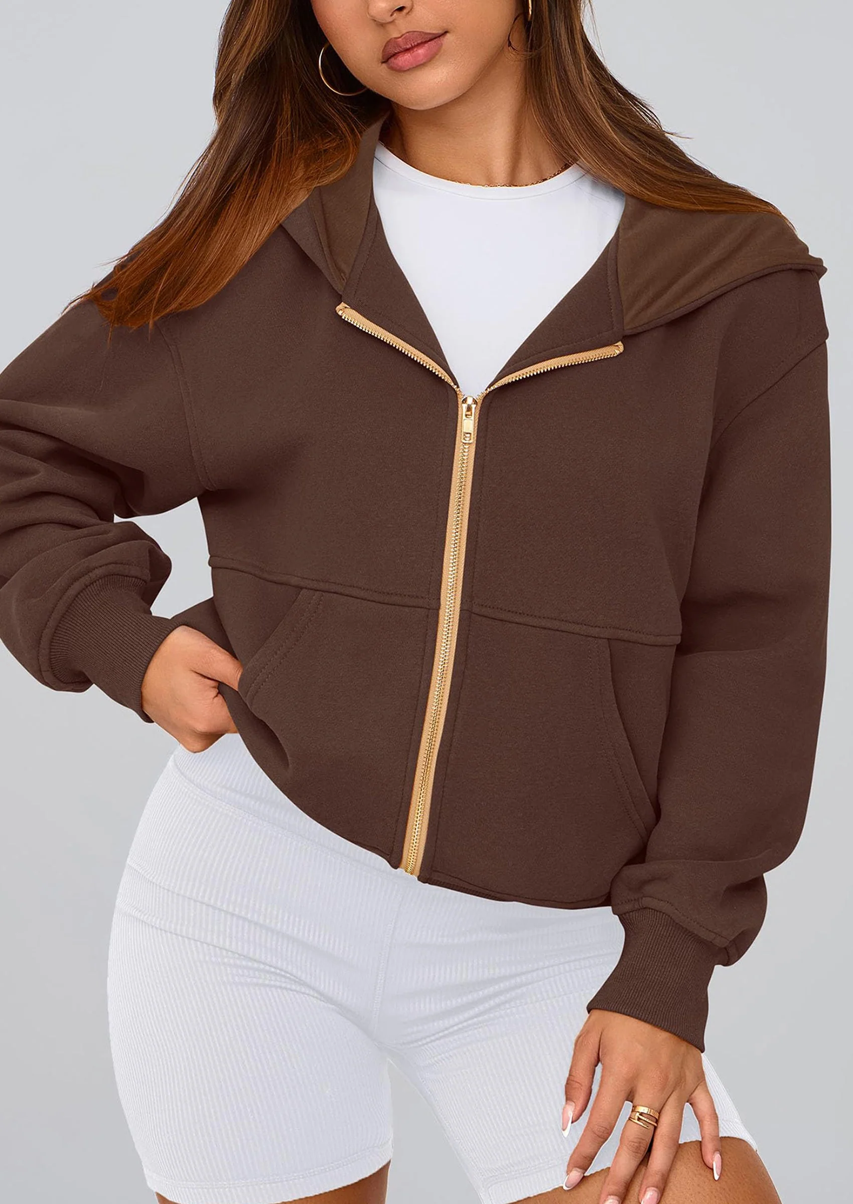 PRETTYGARDEN Hoodies For Women Sweatshirt Zip Up Hoodie Fall Fashion Trendy Long Sleeve Jackets Winter Clothing Outfits - Image 125