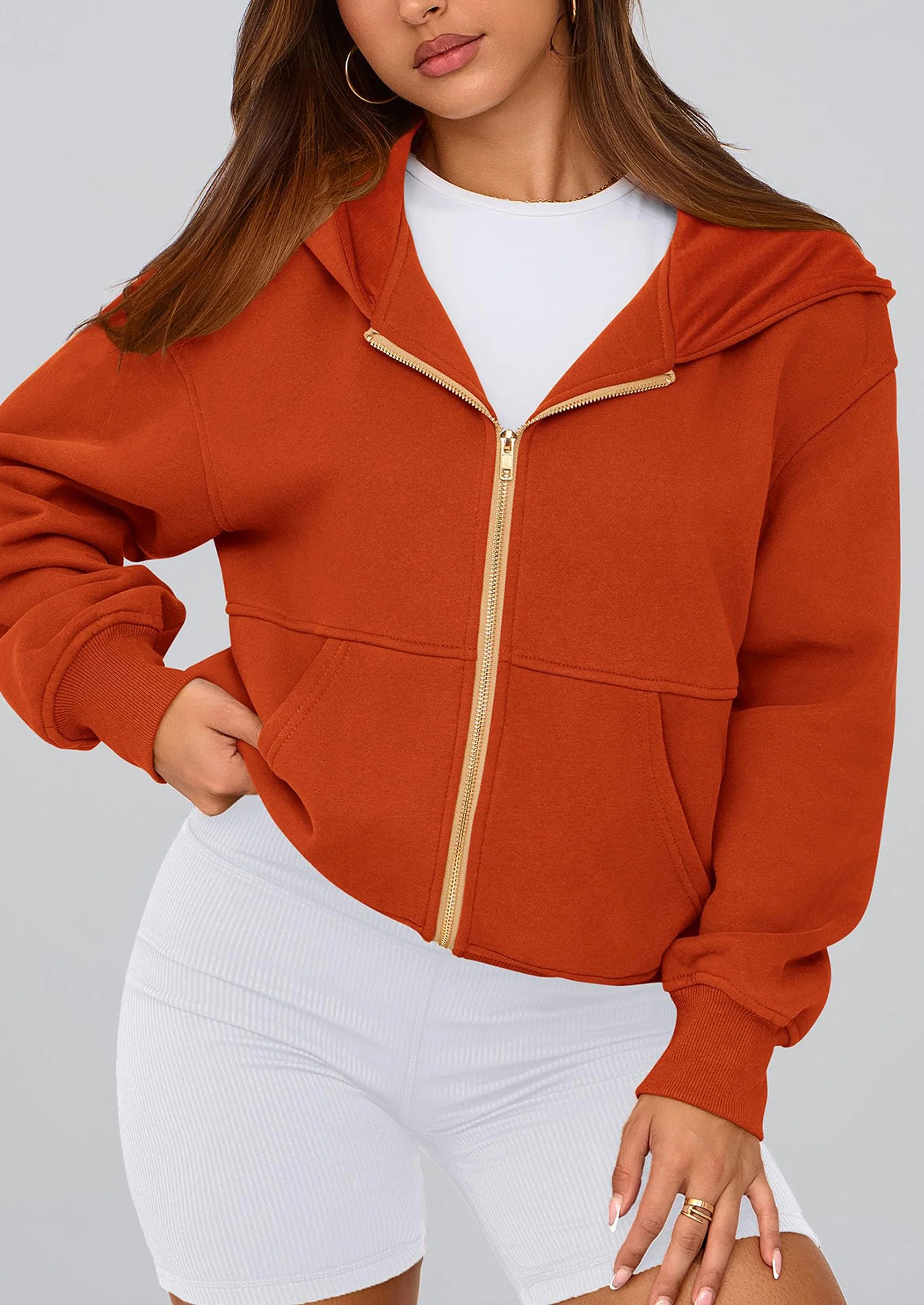 PRETTYGARDEN Hoodies For Women Sweatshirt Zip Up Hoodie Fall Fashion Trendy Long Sleeve Jackets Winter Clothing Outfits - Image 129