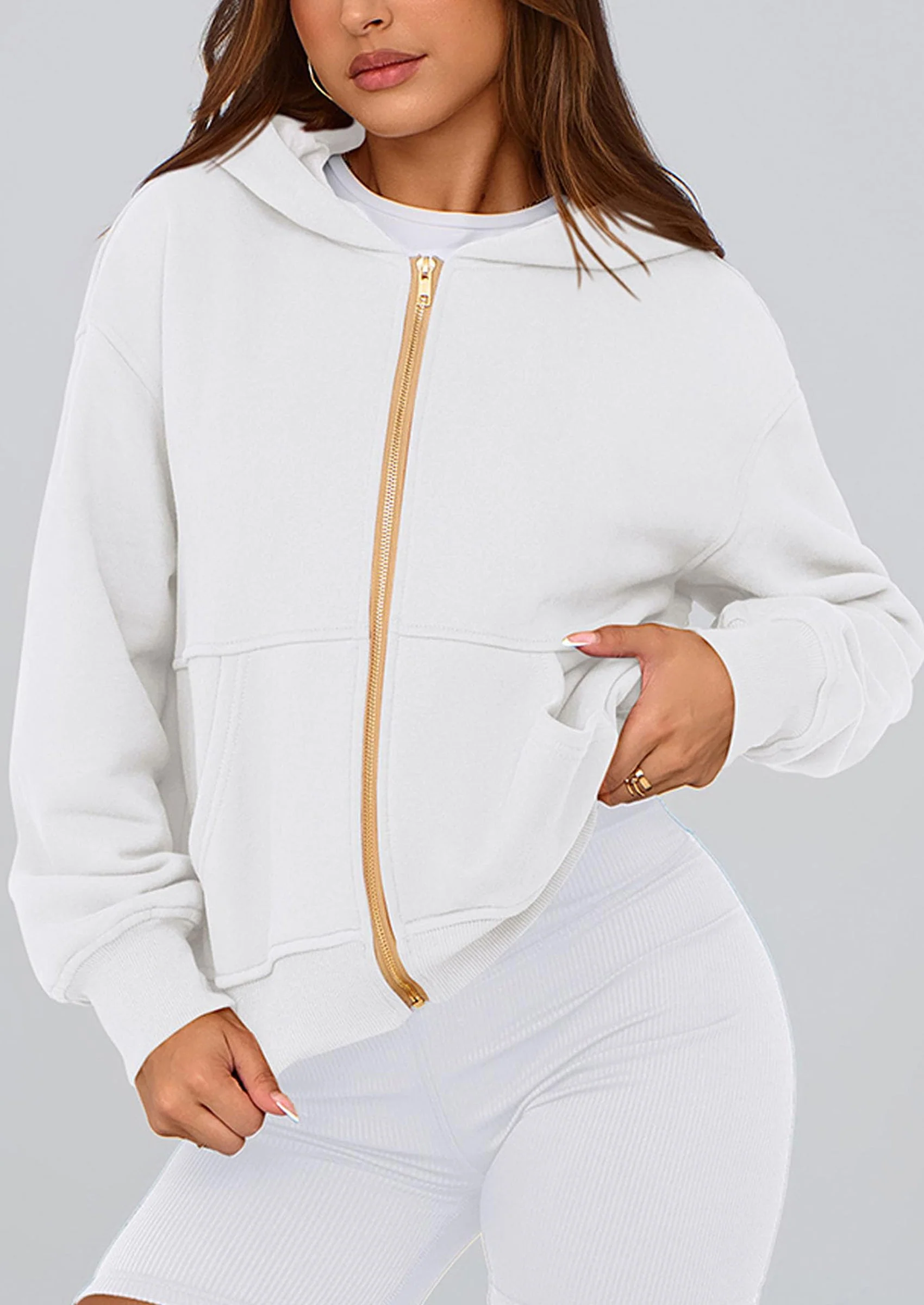 PRETTYGARDEN Hoodies For Women Sweatshirt Zip Up Hoodie Fall Fashion Trendy Long Sleeve Jackets Winter Clothing Outfits - Image 13