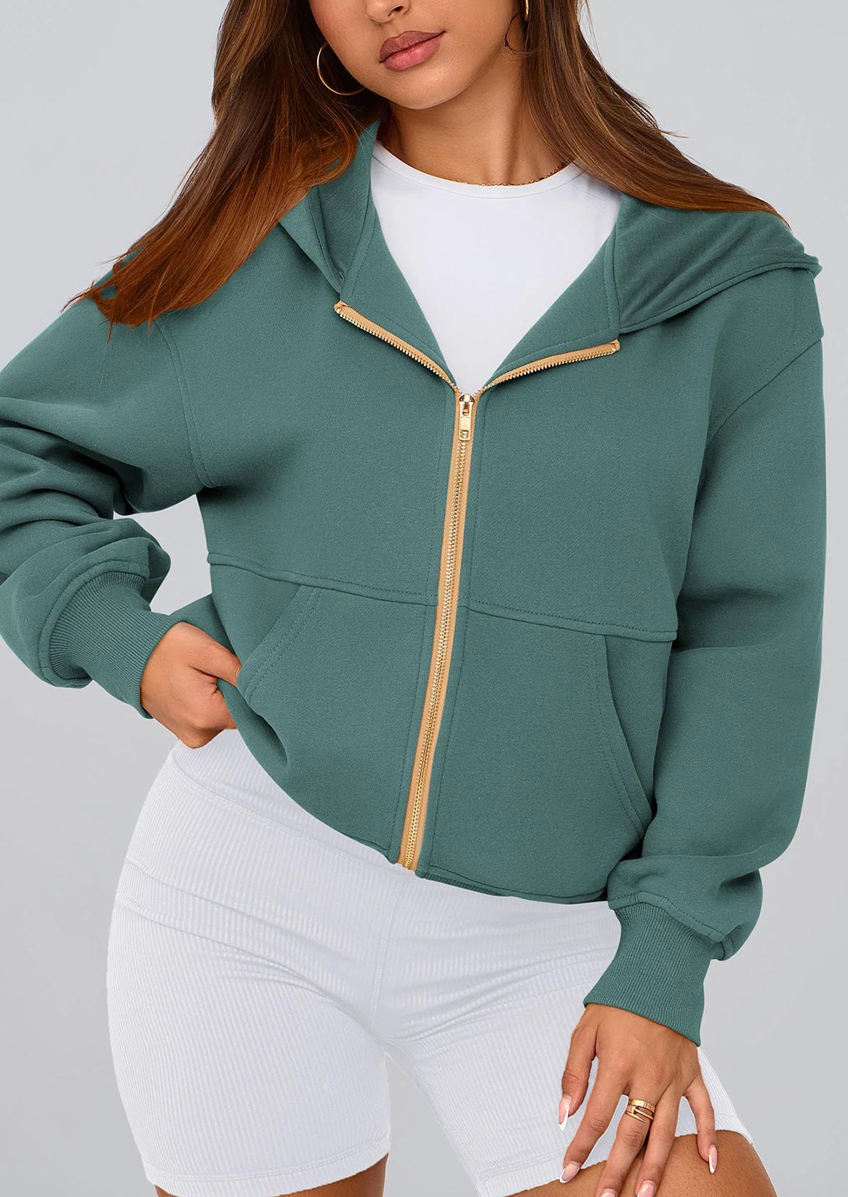 PRETTYGARDEN Hoodies For Women Sweatshirt Zip Up Hoodie Fall Fashion Trendy Long Sleeve Jackets Winter Clothing Outfits - Image 138