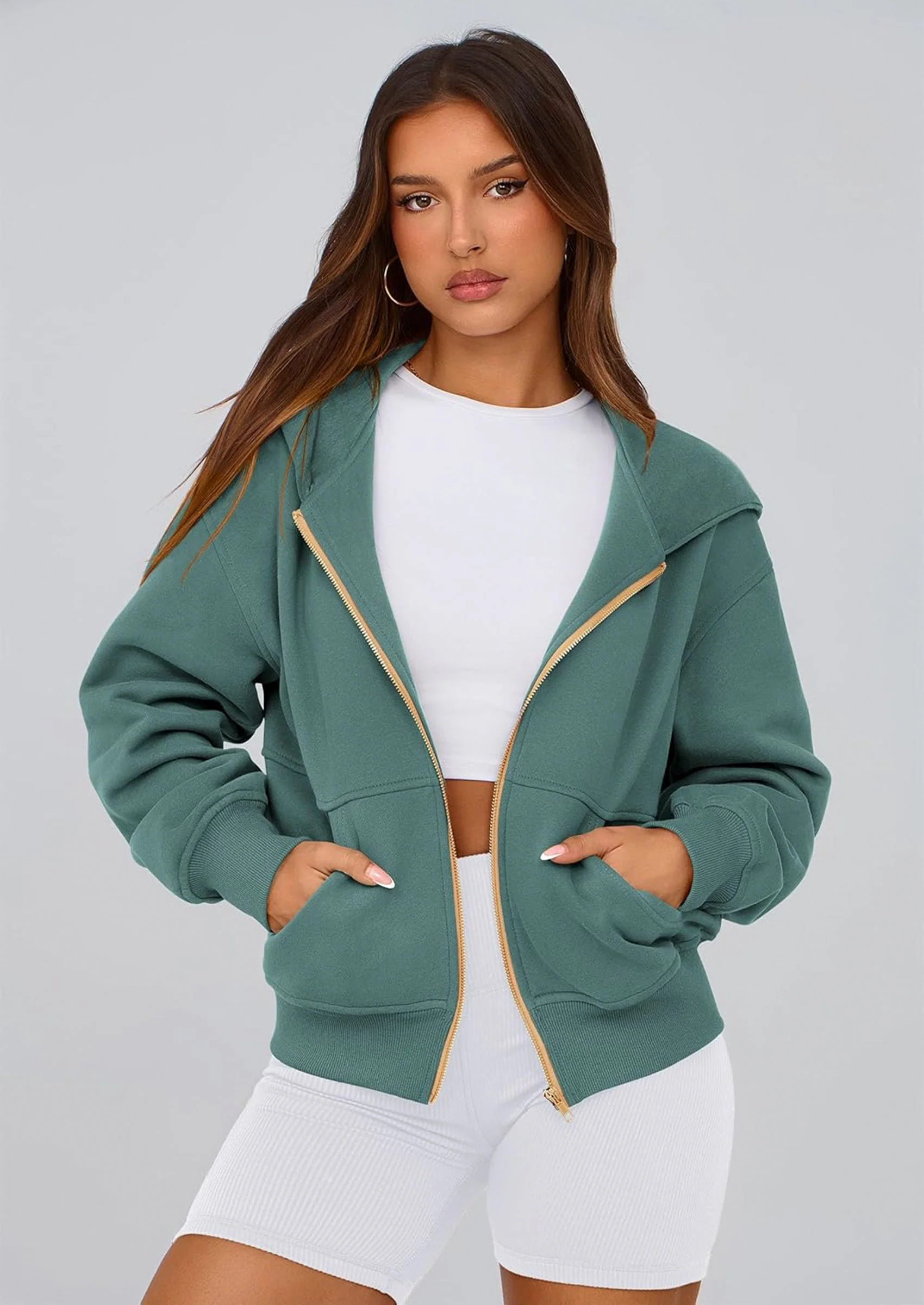 PRETTYGARDEN Hoodies For Women Sweatshirt Zip Up Hoodie Fall Fashion Trendy Long Sleeve Jackets Winter Clothing Outfits - Image 139