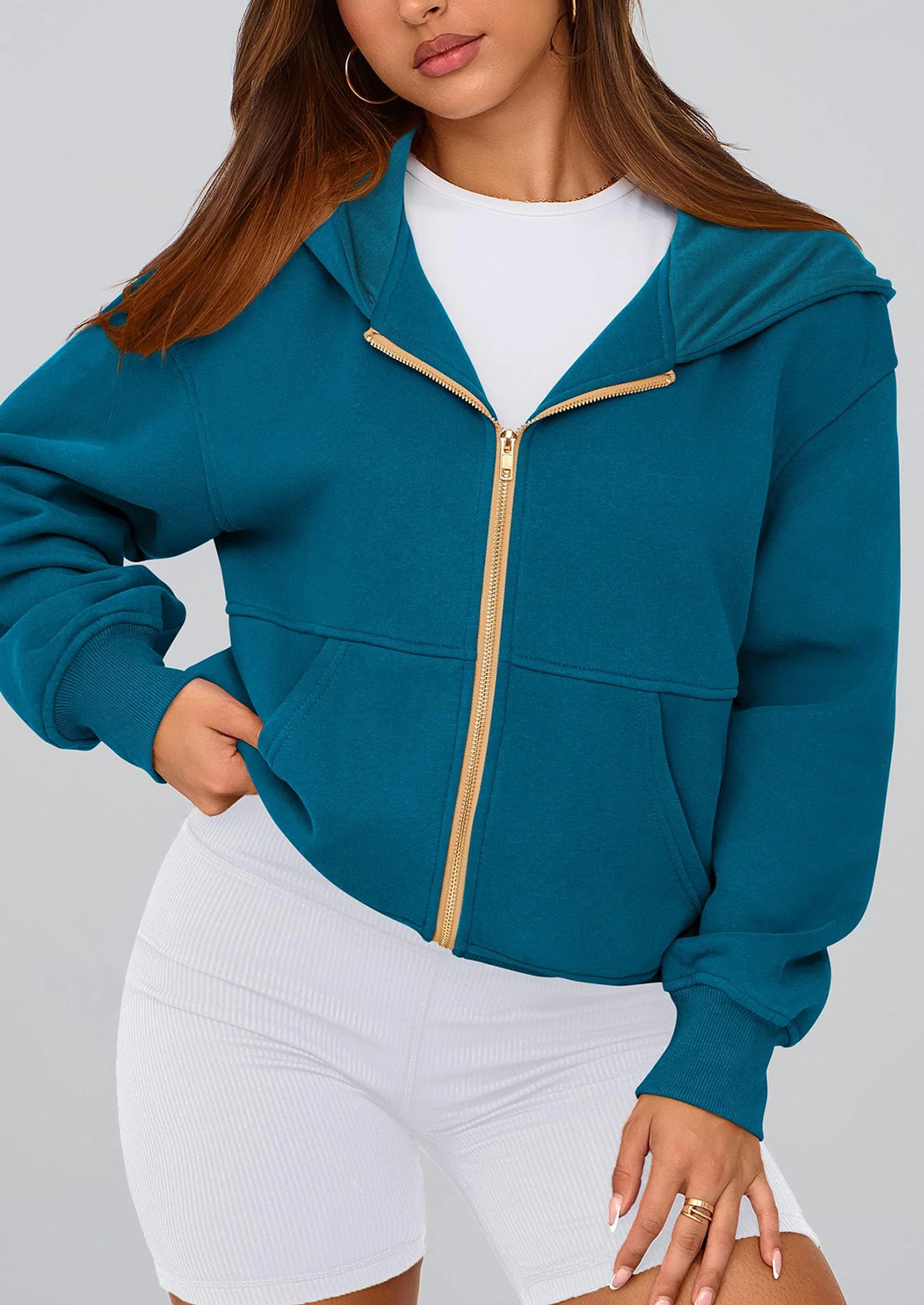 PRETTYGARDEN Hoodies For Women Sweatshirt Zip Up Hoodie Fall Fashion Trendy Long Sleeve Jackets Winter Clothing Outfits - Image 145