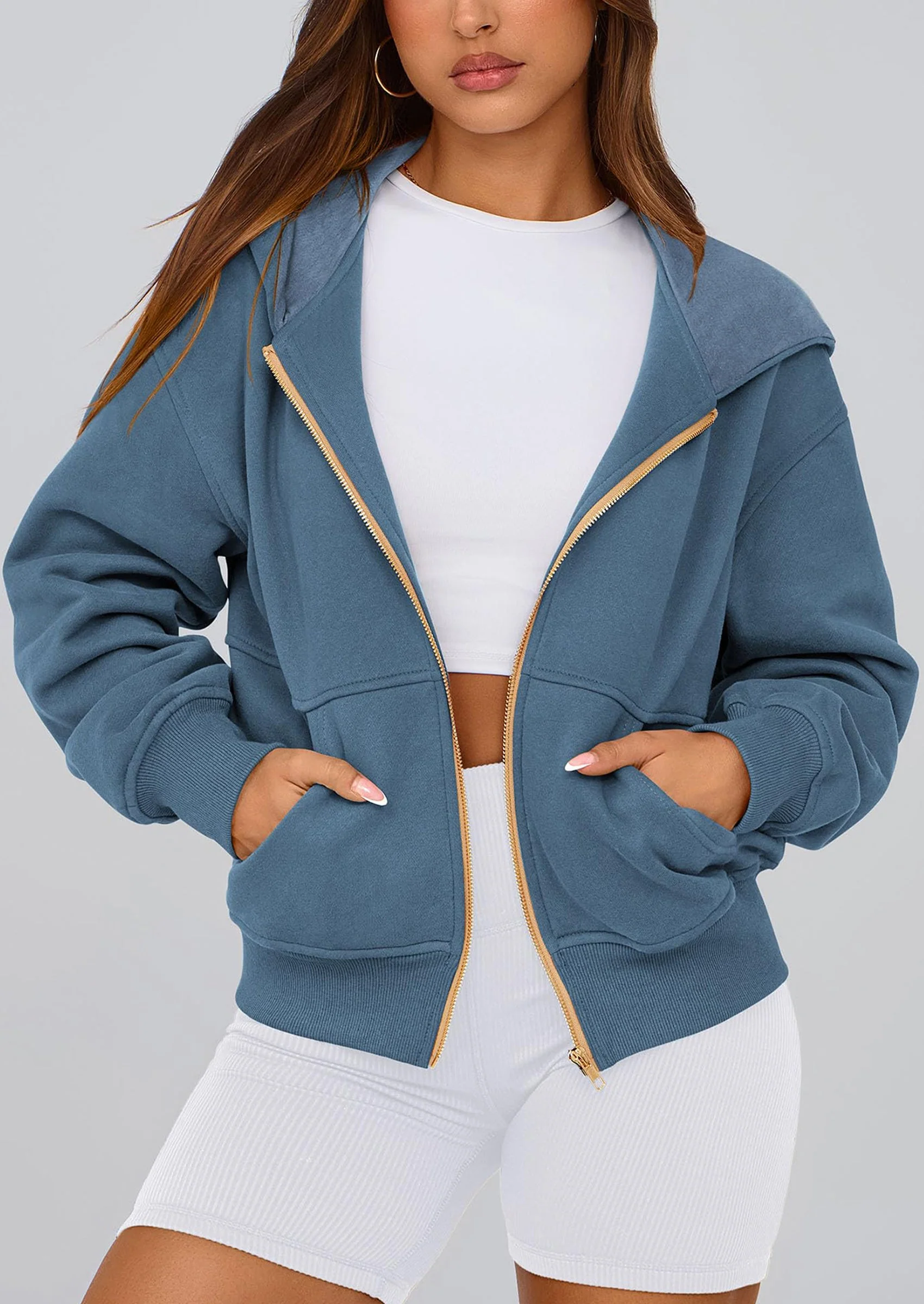 PRETTYGARDEN Hoodies For Women Sweatshirt Zip Up Hoodie Fall Fashion Trendy Long Sleeve Jackets Winter Clothing Outfits - Image 147