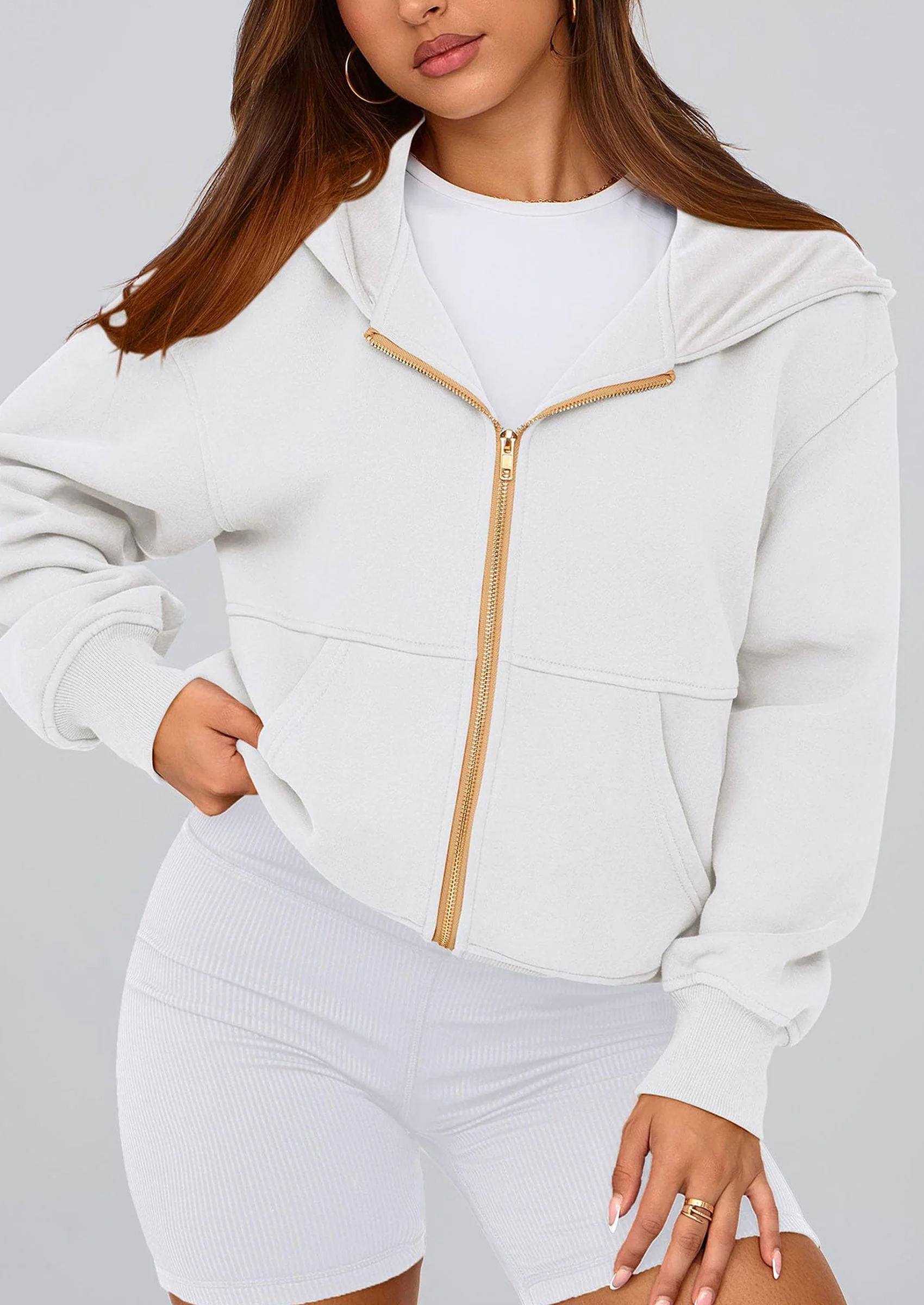 PRETTYGARDEN Hoodies For Women Sweatshirt Zip Up Hoodie Fall Fashion Trendy Long Sleeve Jackets Winter Clothing Outfits - Image 15