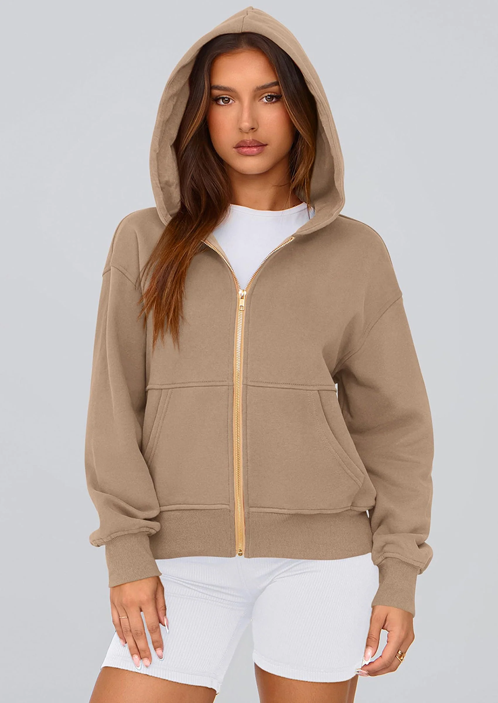 PRETTYGARDEN Hoodies For Women Sweatshirt Zip Up Hoodie Fall Fashion Trendy Long Sleeve Jackets Winter Clothing Outfits - Image 156