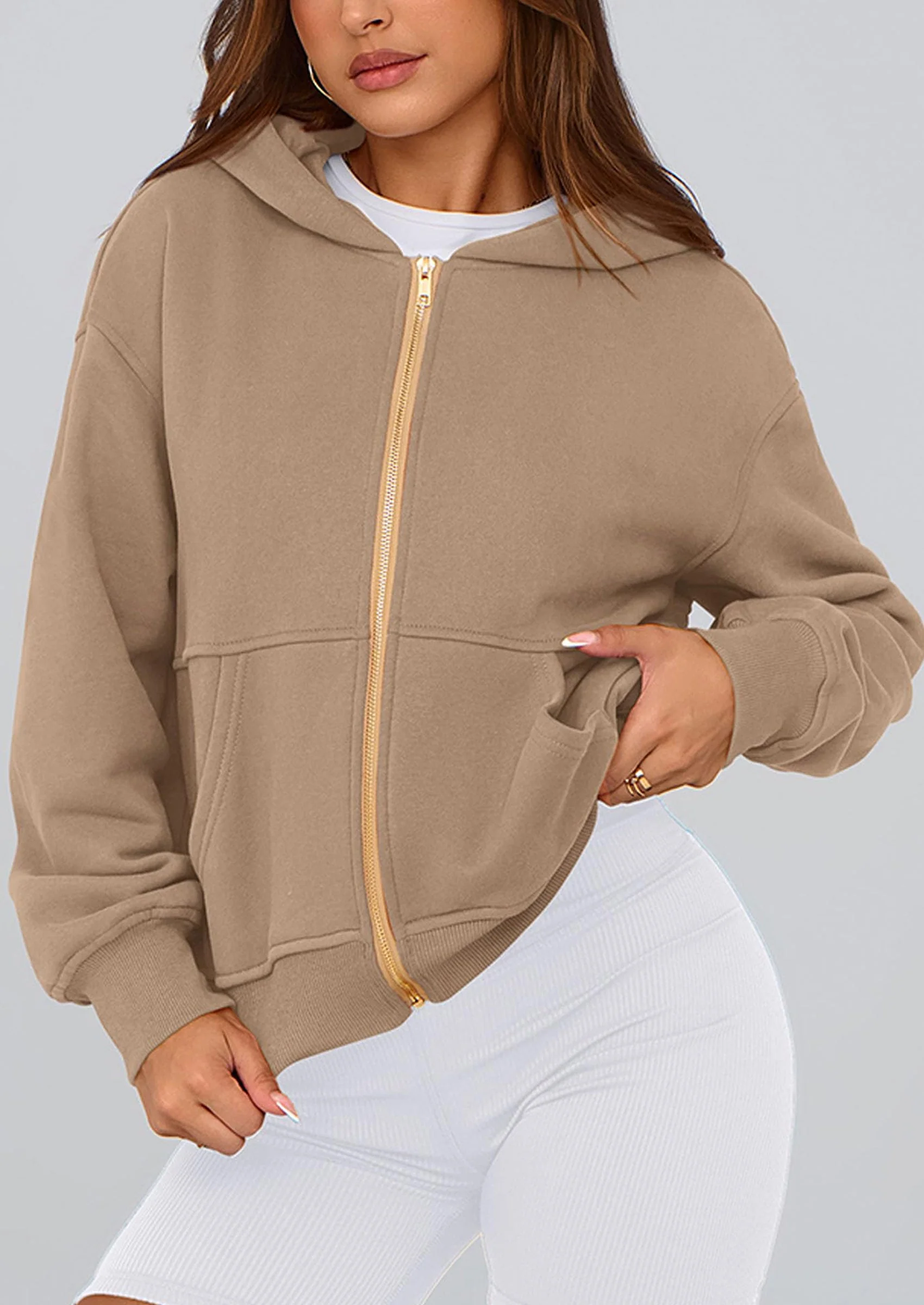 PRETTYGARDEN Hoodies For Women Sweatshirt Zip Up Hoodie Fall Fashion Trendy Long Sleeve Jackets Winter Clothing Outfits - Image 157