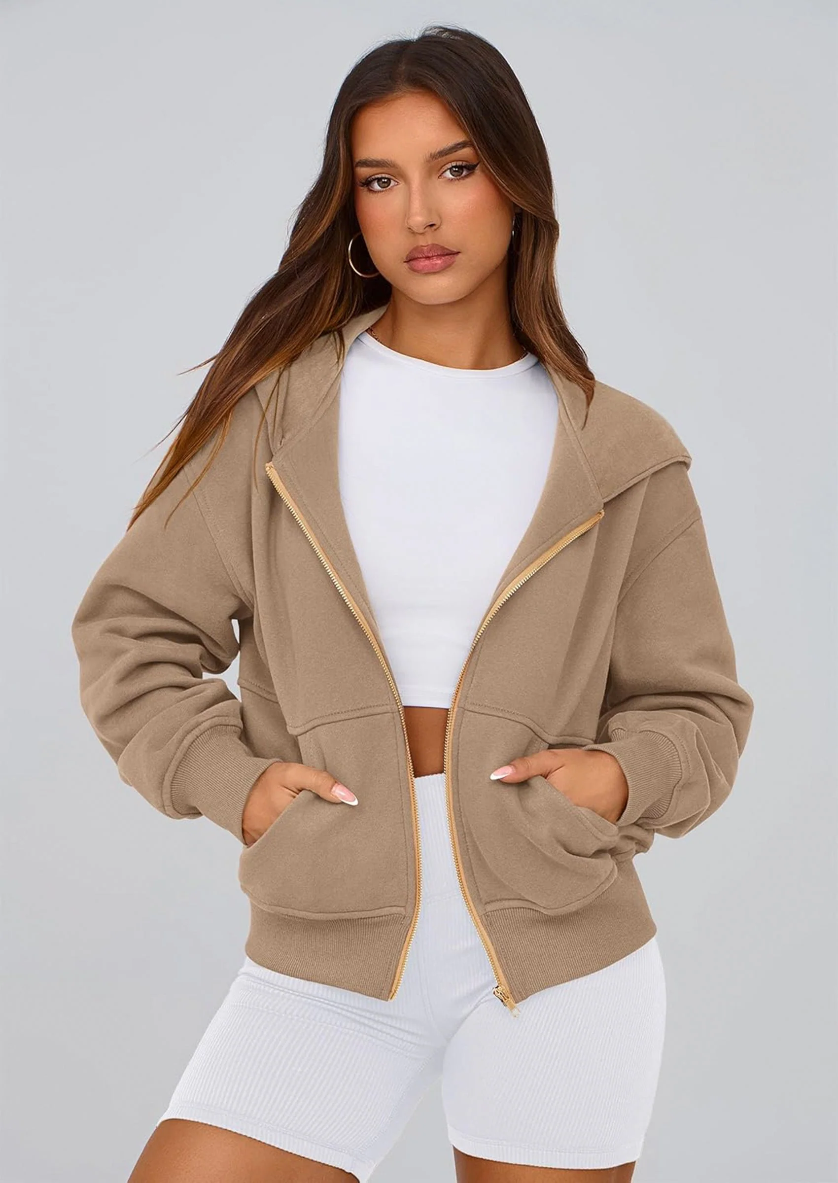 PRETTYGARDEN Hoodies For Women Sweatshirt Zip Up Hoodie Fall Fashion Trendy Long Sleeve Jackets Winter Clothing Outfits - Image 160