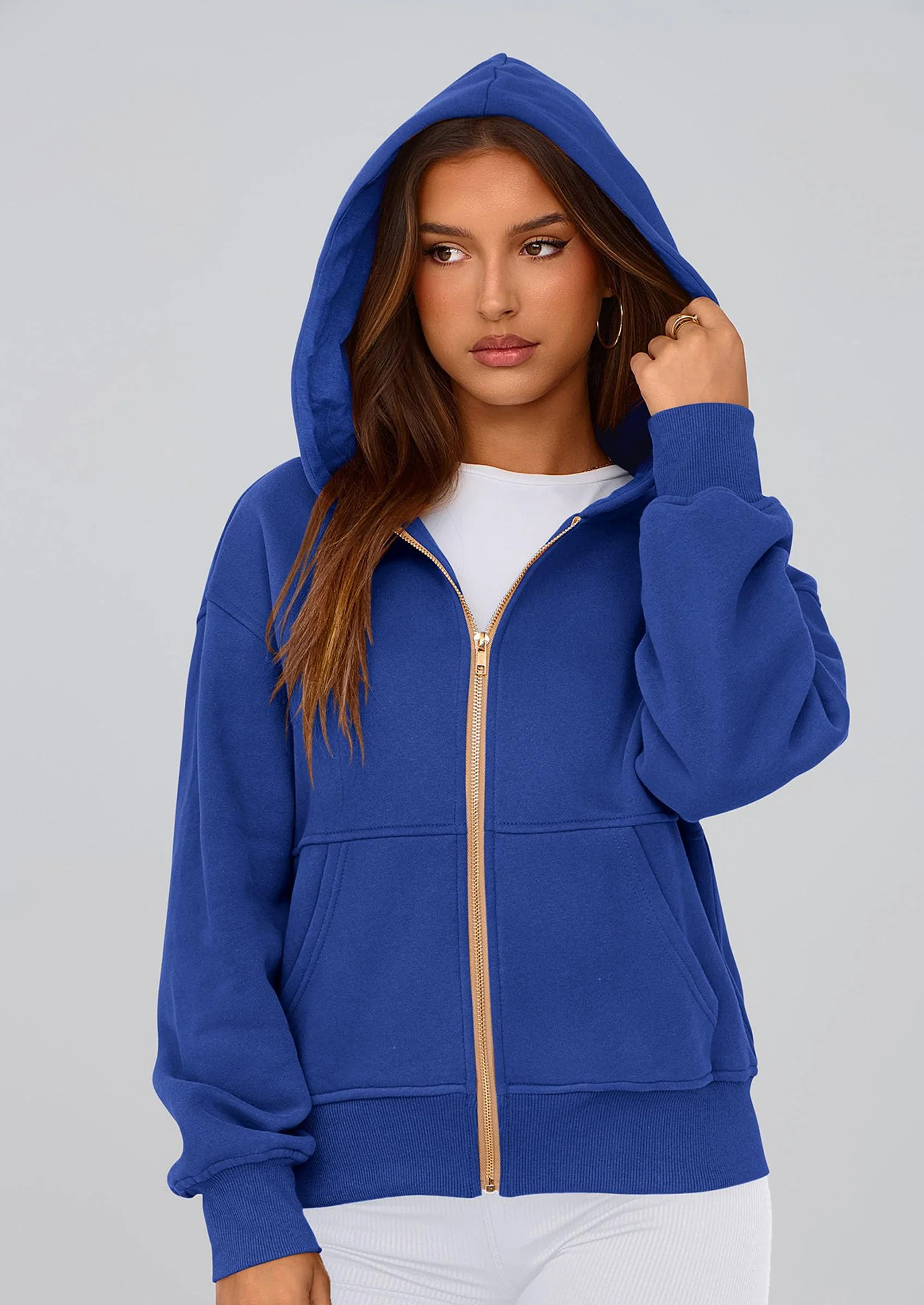 PRETTYGARDEN Hoodies For Women Sweatshirt Zip Up Hoodie Fall Fashion Trendy Long Sleeve Jackets Winter Clothing Outfits - Image 170