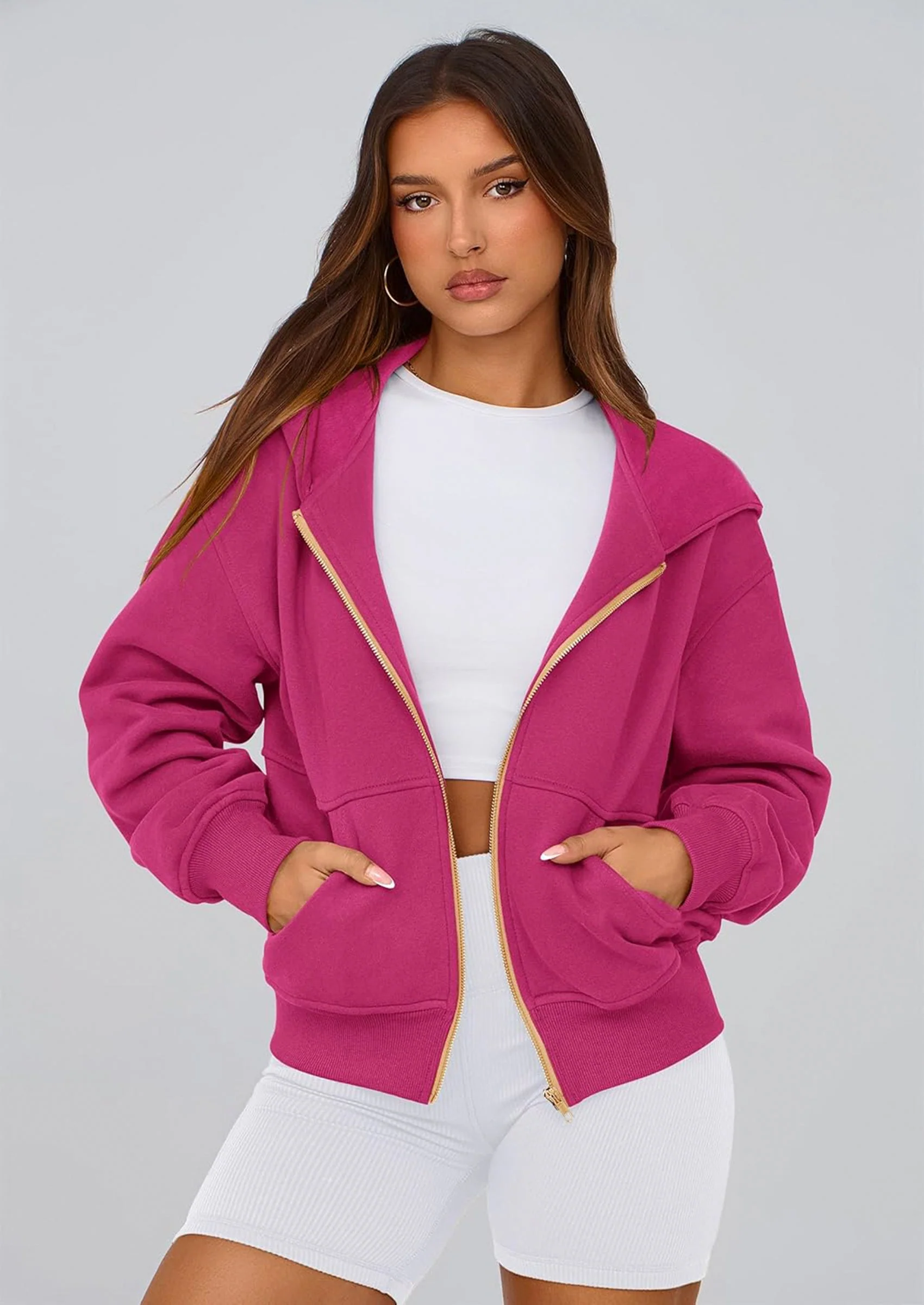 PRETTYGARDEN Hoodies For Women Sweatshirt Zip Up Hoodie Fall Fashion Trendy Long Sleeve Jackets Winter Clothing Outfits - Image 181