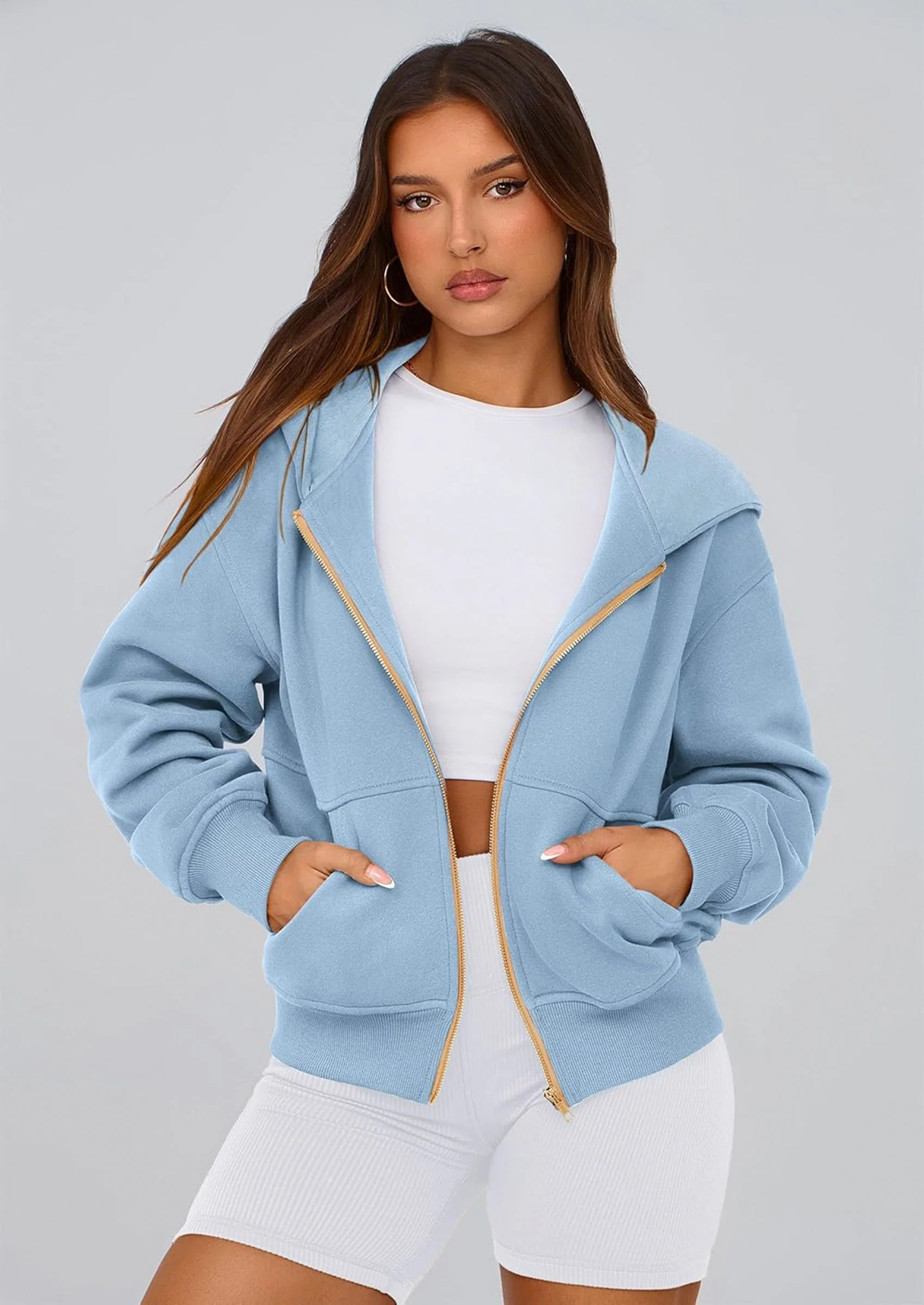 PRETTYGARDEN Hoodies For Women Sweatshirt Zip Up Hoodie Fall Fashion Trendy Long Sleeve Jackets Winter Clothing Outfits - Image 189