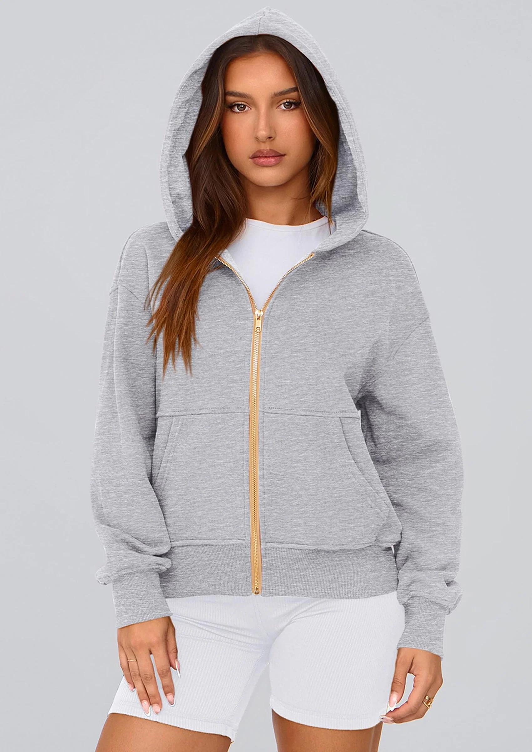 PRETTYGARDEN Hoodies For Women Sweatshirt Zip Up Hoodie Fall Fashion Trendy Long Sleeve Jackets Winter Clothing Outfits - Image 42