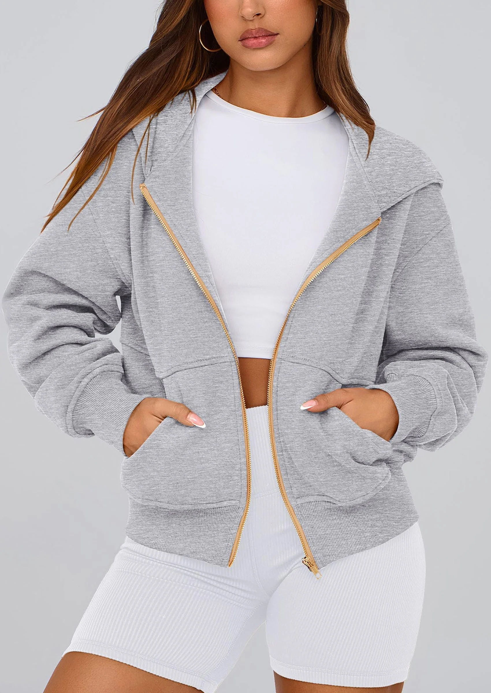 PRETTYGARDEN Hoodies For Women Sweatshirt Zip Up Hoodie Fall Fashion Trendy Long Sleeve Jackets Winter Clothing Outfits - Image 44