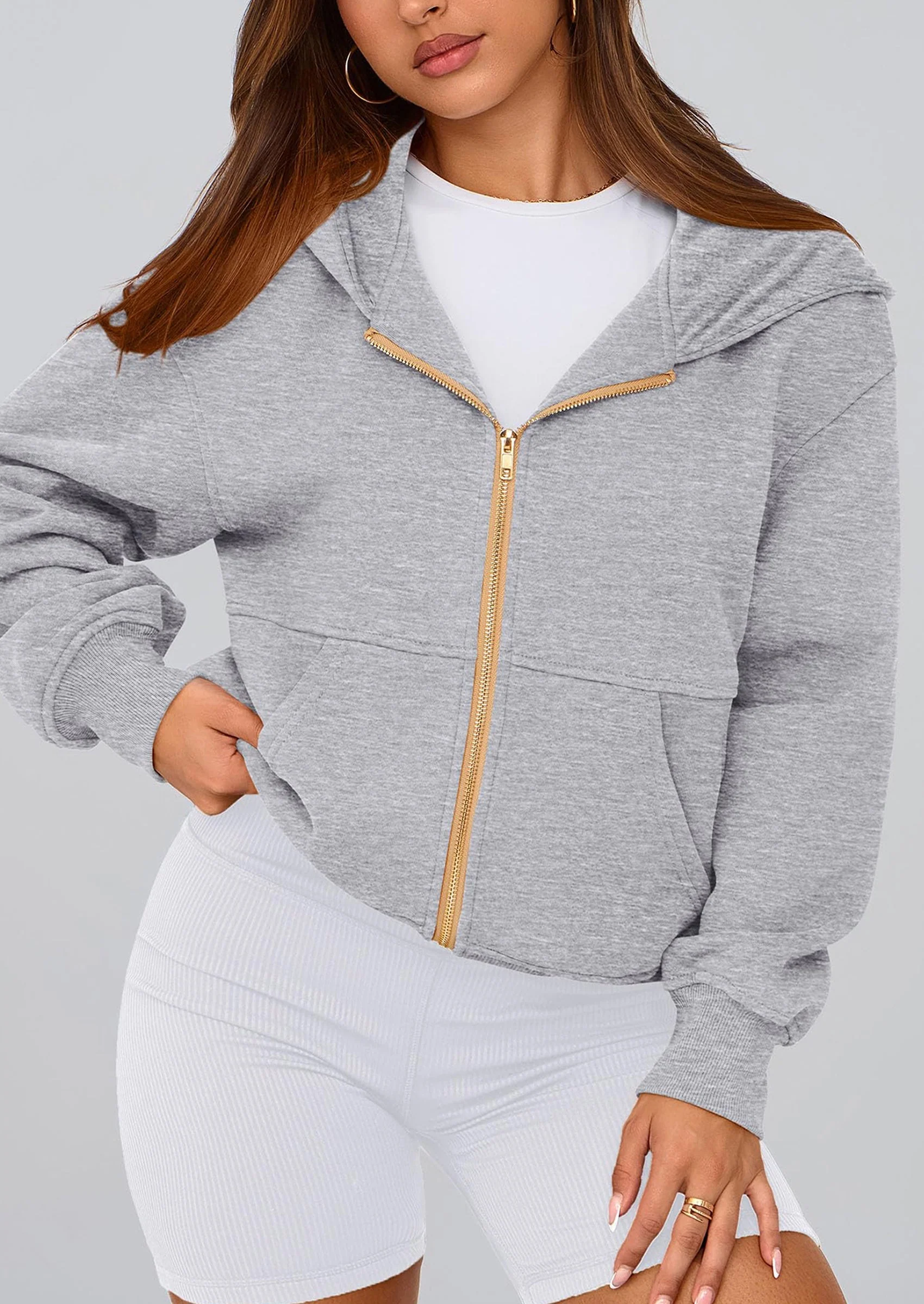 PRETTYGARDEN Hoodies For Women Sweatshirt Zip Up Hoodie Fall Fashion Trendy Long Sleeve Jackets Winter Clothing Outfits - Image 46