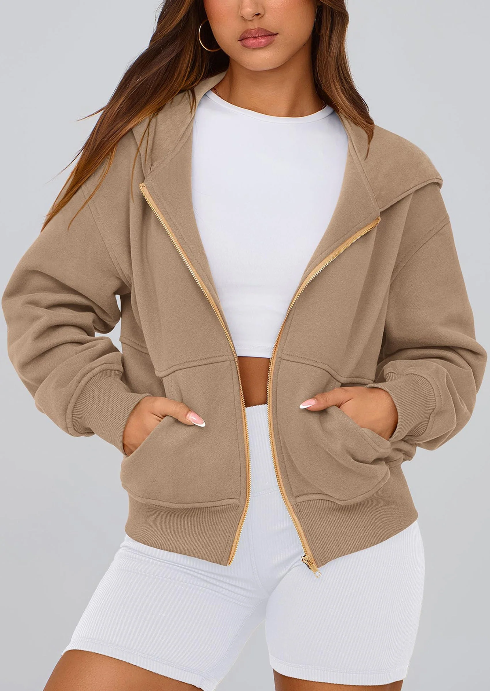 PRETTYGARDEN Hoodies For Women Sweatshirt Zip Up Hoodie Fall Fashion Trendy Long Sleeve Jackets Winter Clothing Outfits - Image 55