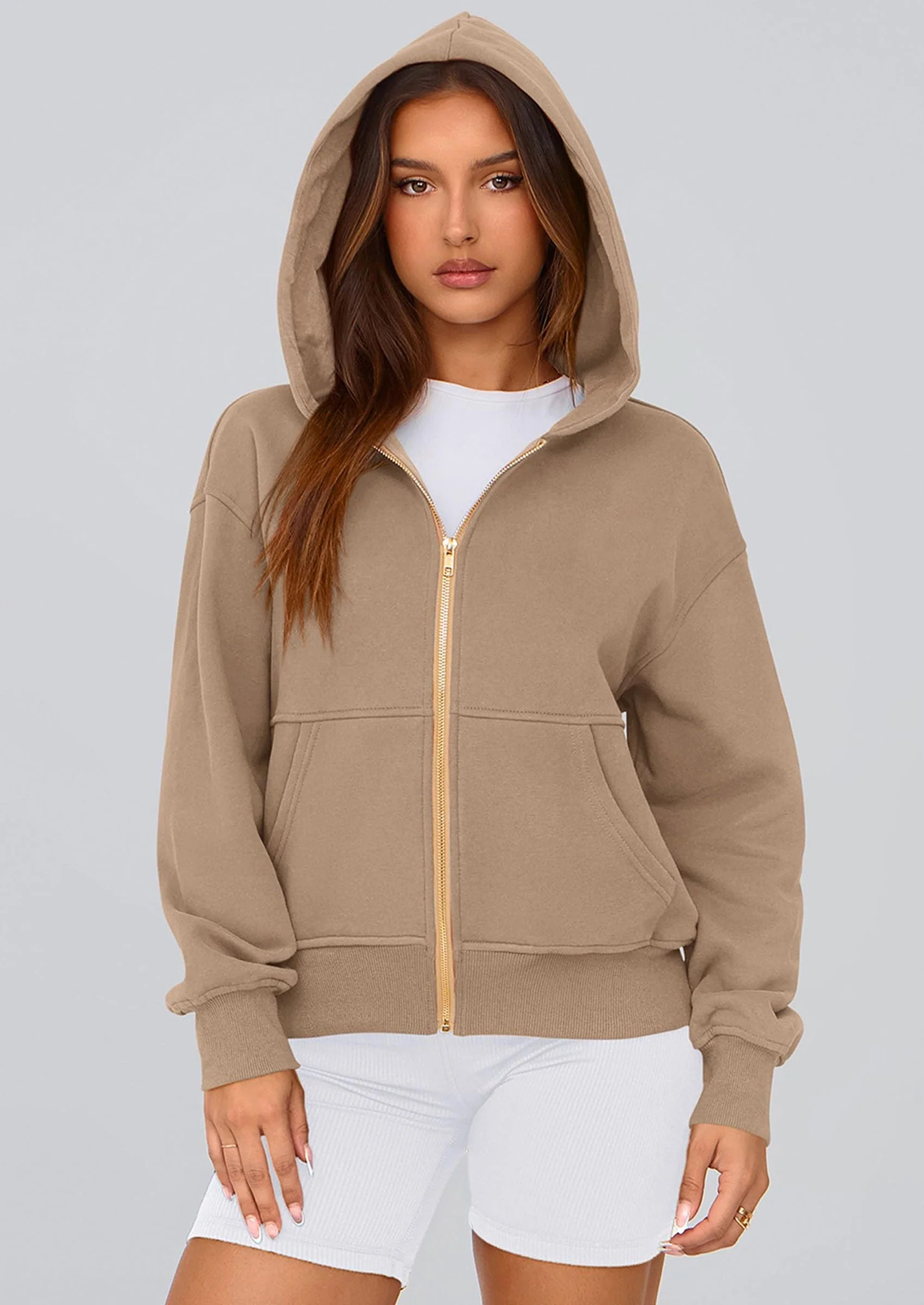 PRETTYGARDEN Hoodies For Women Sweatshirt Zip Up Hoodie Fall Fashion Trendy Long Sleeve Jackets Winter Clothing Outfits - Image 56