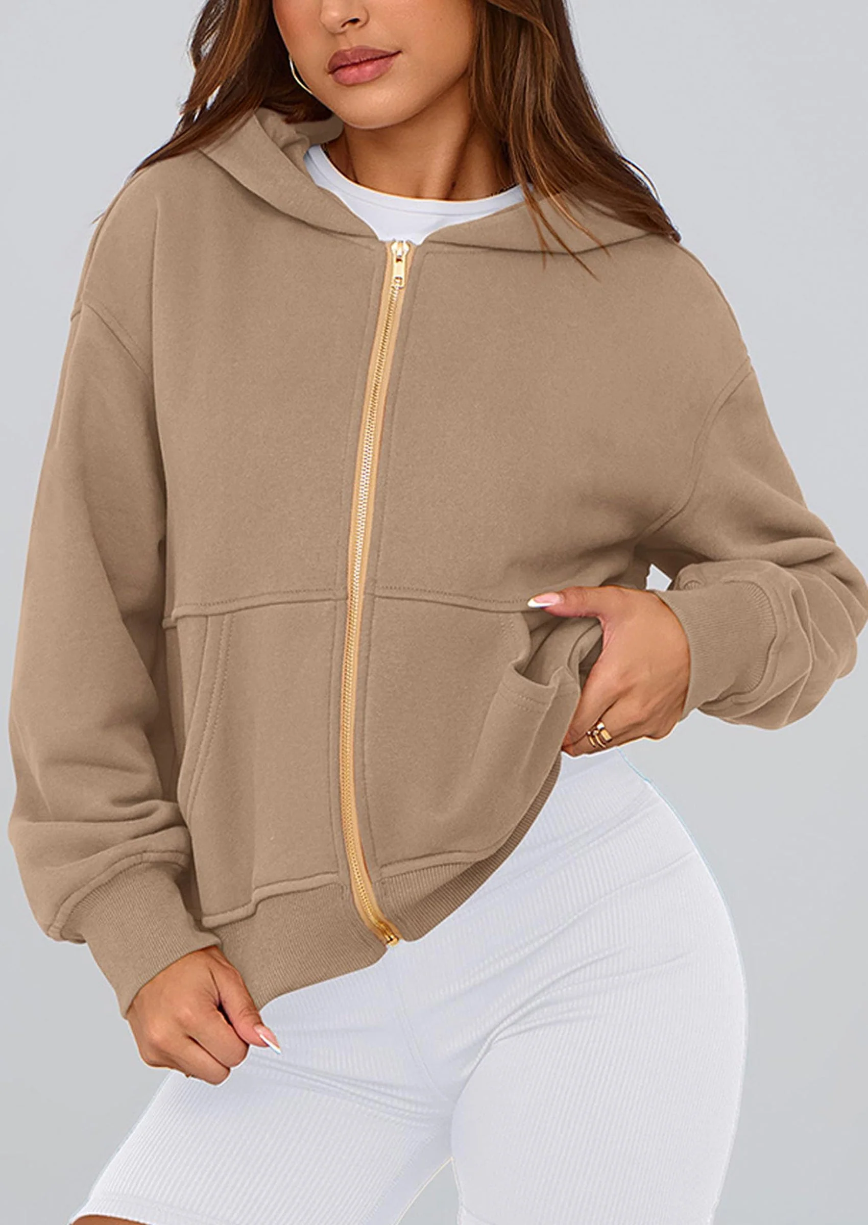 PRETTYGARDEN Hoodies For Women Sweatshirt Zip Up Hoodie Fall Fashion Trendy Long Sleeve Jackets Winter Clothing Outfits - Image 57