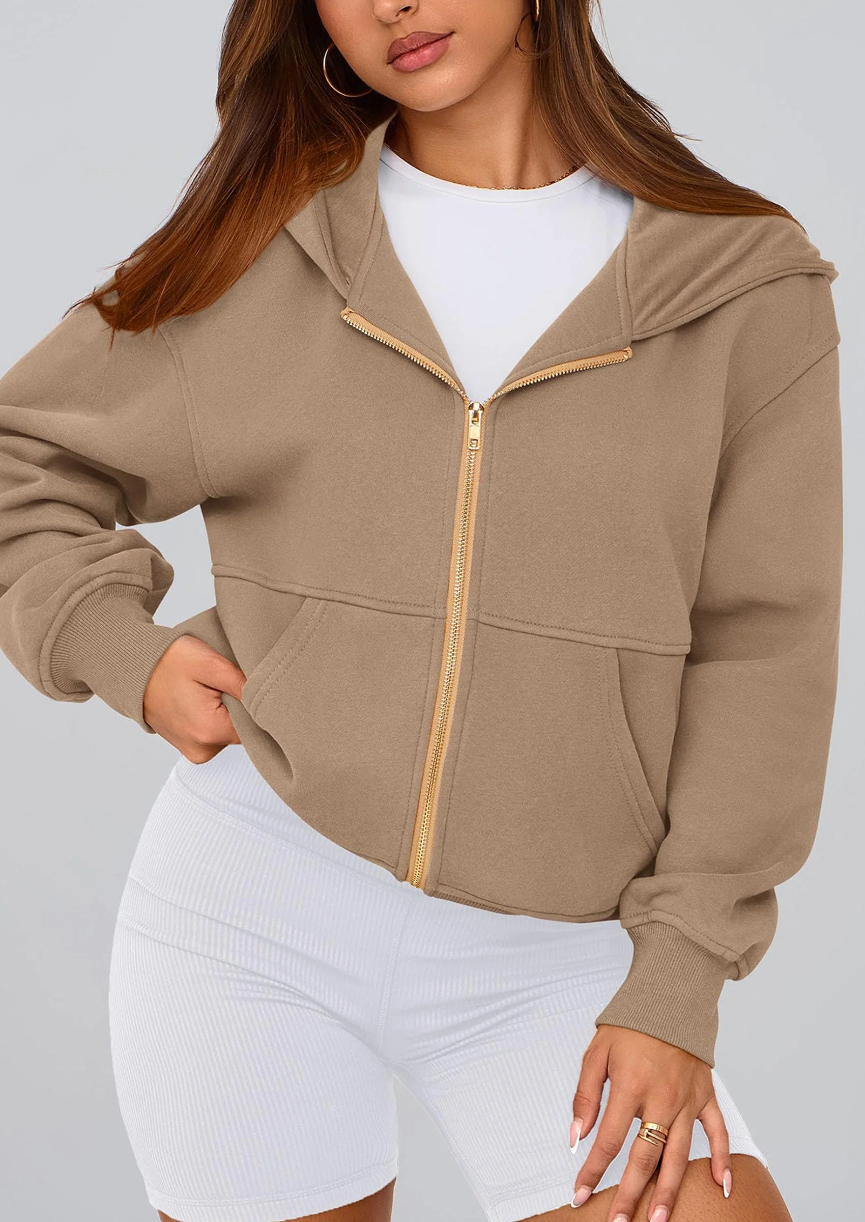 PRETTYGARDEN Hoodies For Women Sweatshirt Zip Up Hoodie Fall Fashion Trendy Long Sleeve Jackets Winter Clothing Outfits - Image 60