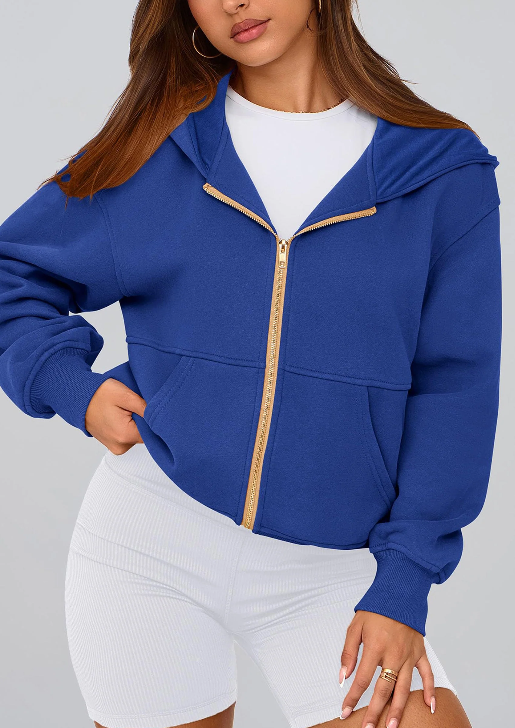 PRETTYGARDEN Hoodies For Women Sweatshirt Zip Up Hoodie Fall Fashion Trendy Long Sleeve Jackets Winter Clothing Outfits - Image 79