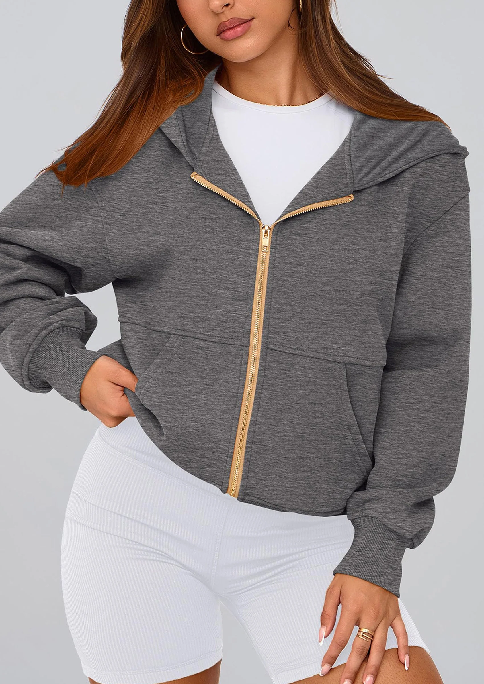 PRETTYGARDEN Hoodies For Women Sweatshirt Zip Up Hoodie Fall Fashion Trendy Long Sleeve Jackets Winter Clothing Outfits - Image 90