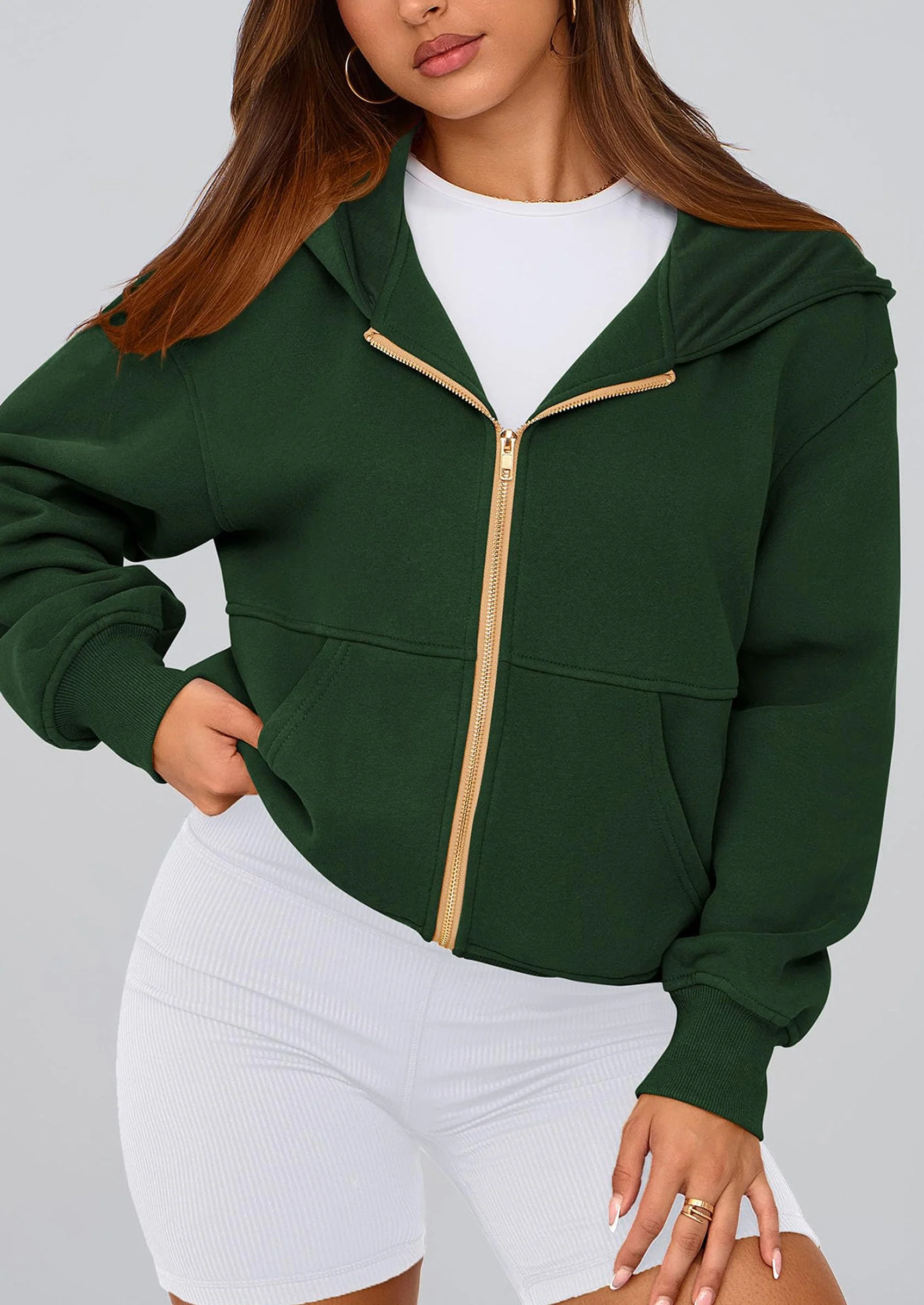 PRETTYGARDEN Hoodies For Women Sweatshirt Zip Up Hoodie Fall Fashion Trendy Long Sleeve Jackets Winter Clothing Outfits - Image 97