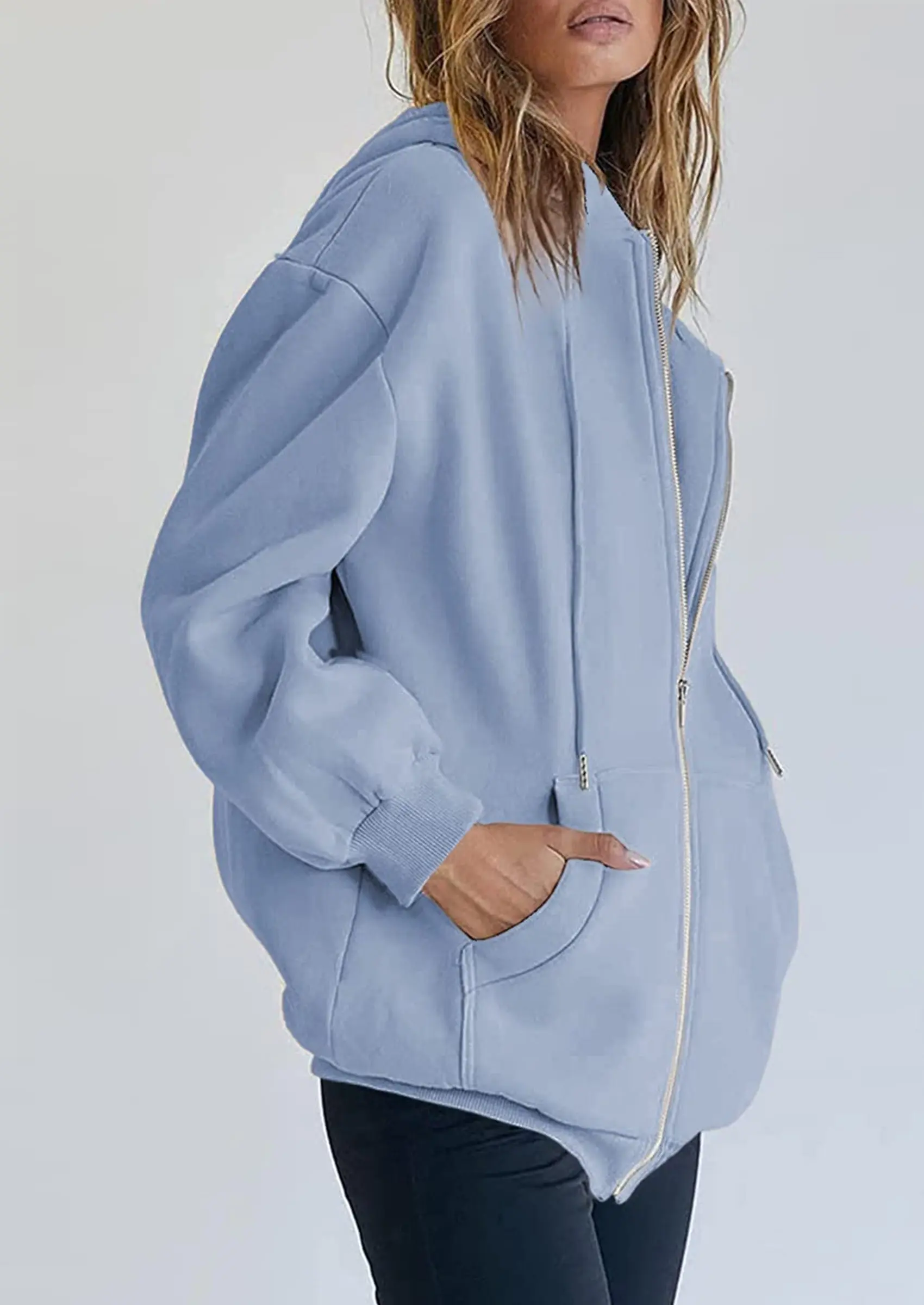 PRETTYGARDEN Women's Zip Up Y2K Hoodies Casual Long Sleeve Sweatshirts Fall Spring Track Jackets with Pockets - Image 12