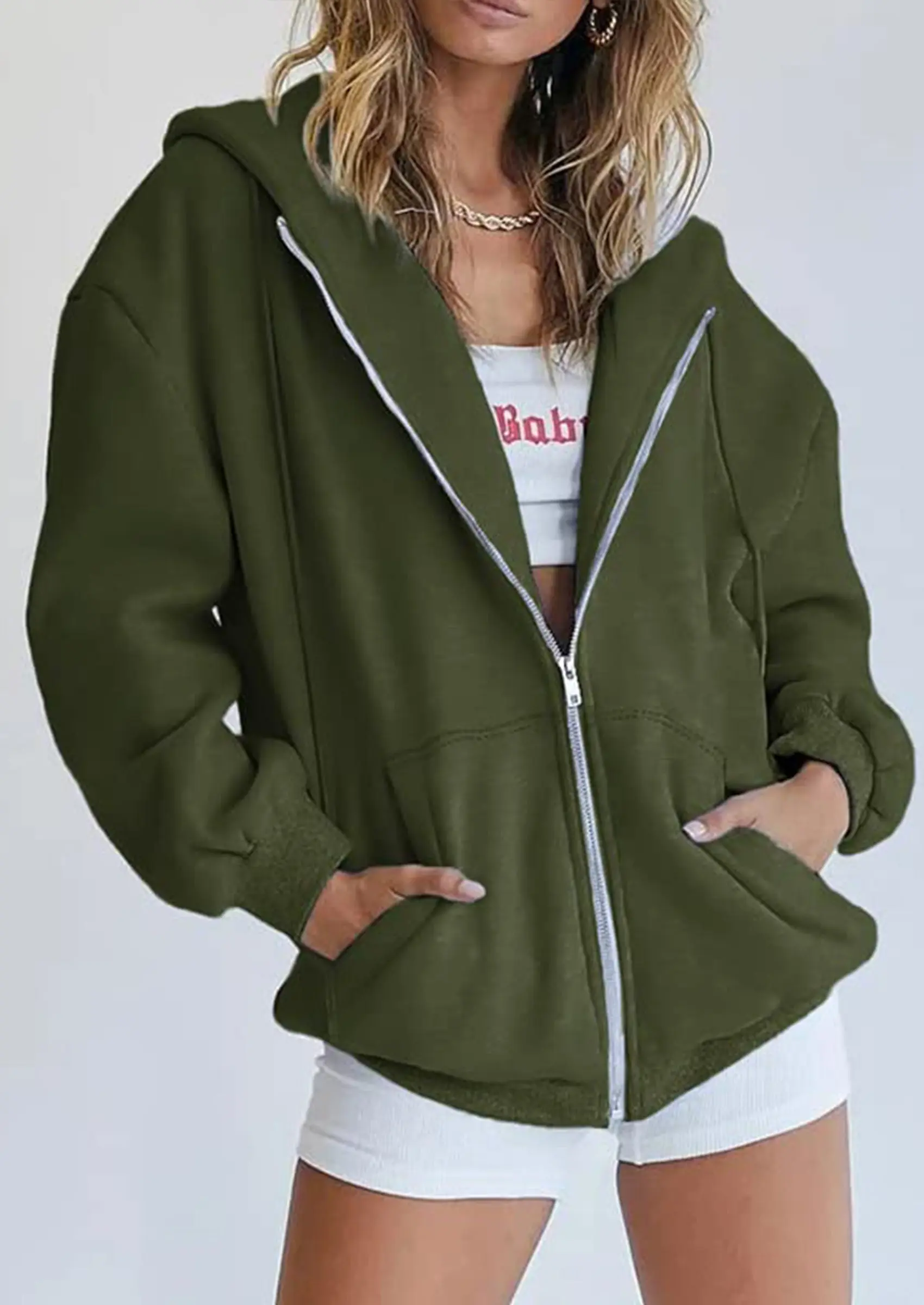 PRETTYGARDEN Women's Zip Up Y2K Hoodies Casual Long Sleeve Sweatshirts Fall Spring Track Jackets with Pockets - Image 29