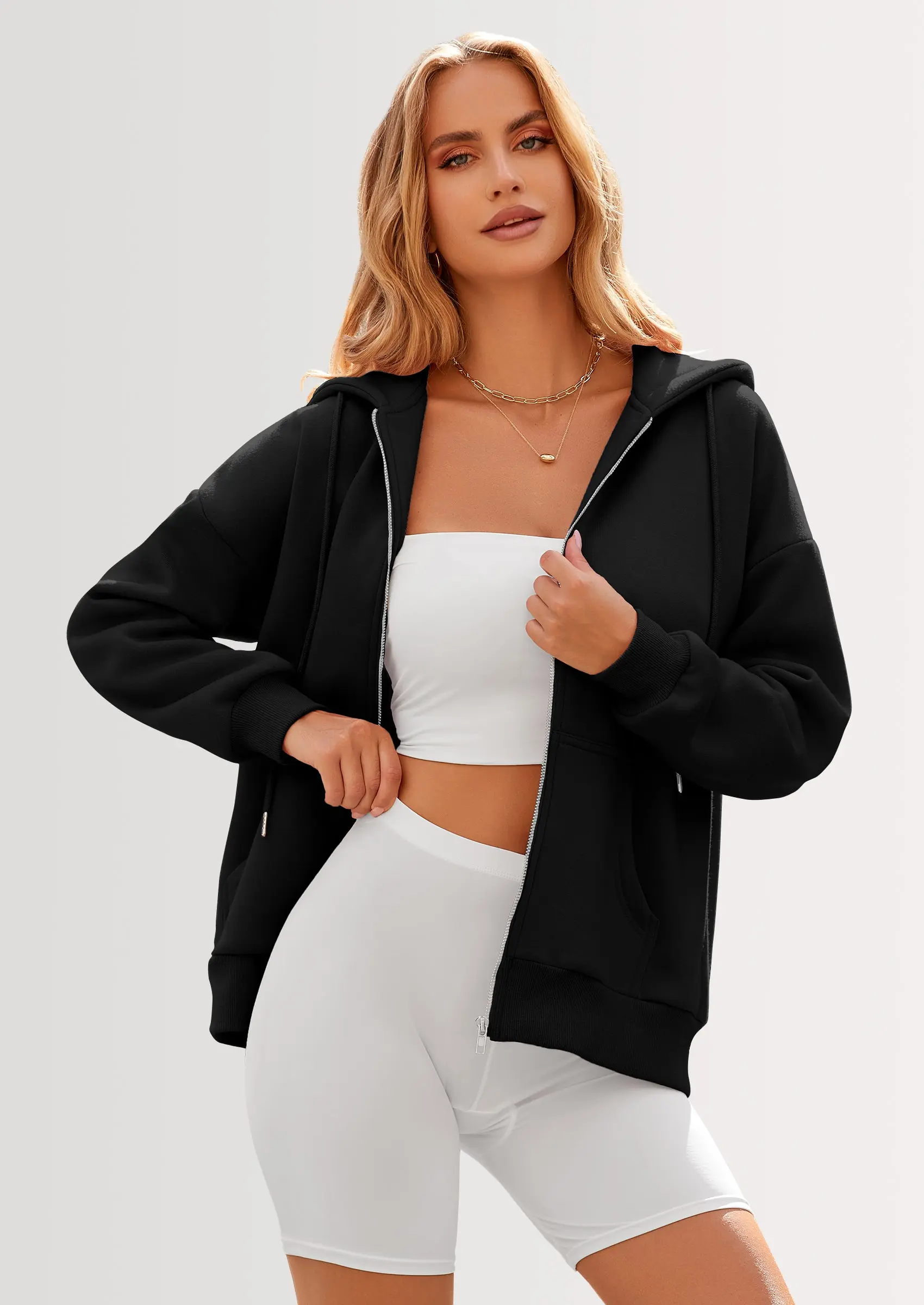 PRETTYGARDEN Women's Zip Up Y2K Hoodies Casual Long Sleeve Sweatshirts Fall Spring Track Jackets with Pockets - Image 33