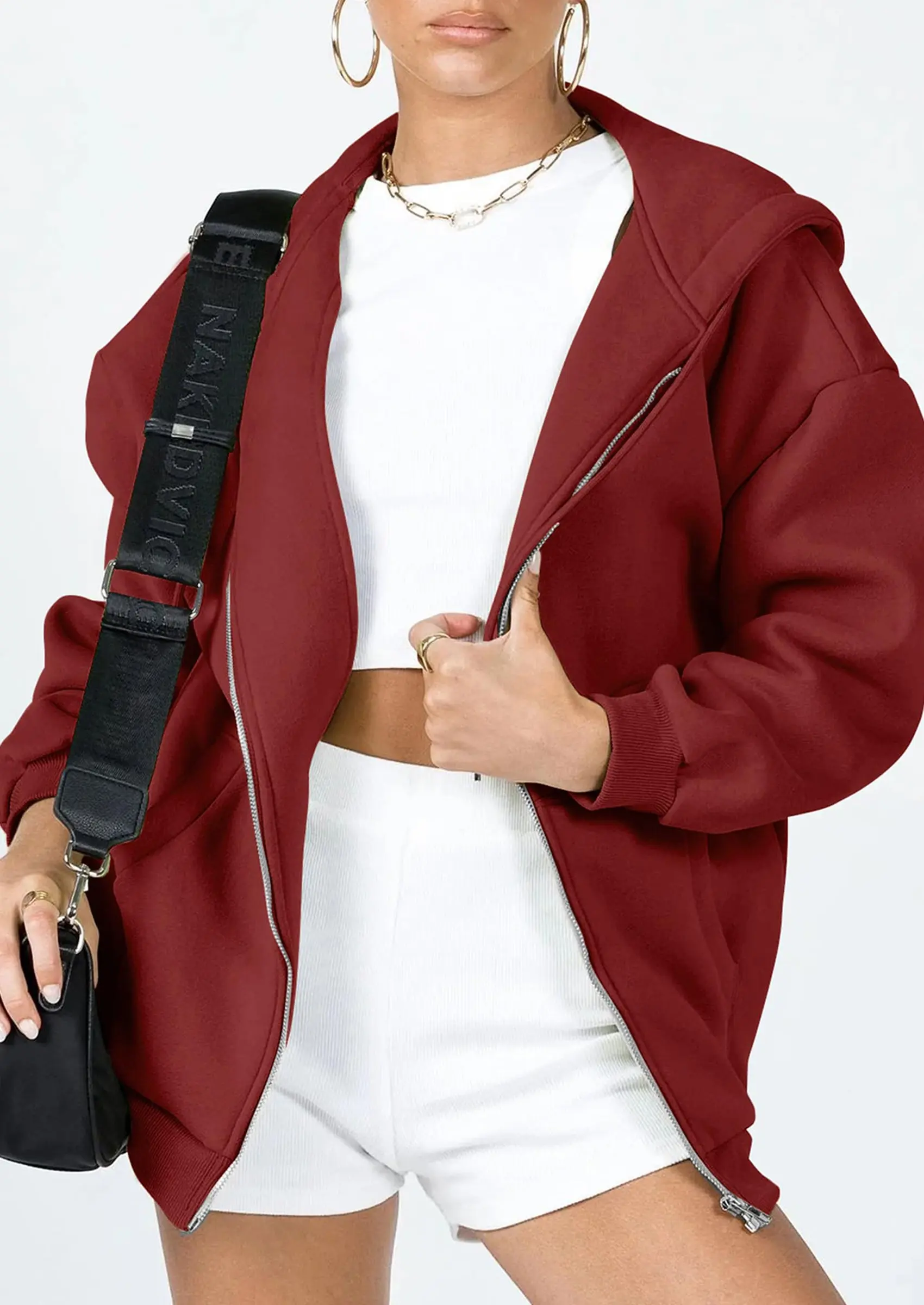 PRETTYGARDEN Women's Zip Up Y2K Hoodies Casual Long Sleeve Sweatshirts Fall Spring Track Jackets with Pockets - Image 4