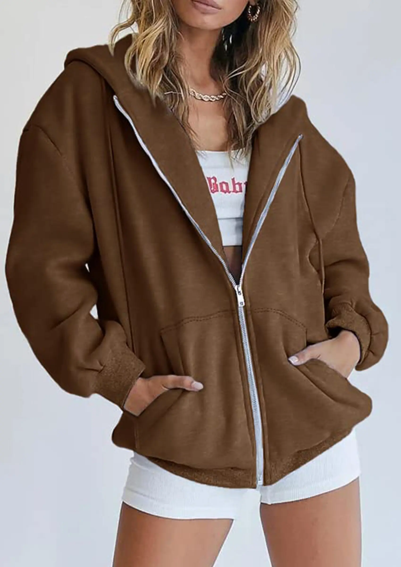 PRETTYGARDEN Women's Zip Up Y2K Hoodies Casual Long Sleeve Sweatshirts Fall Spring Track Jackets with Pockets - Image 41