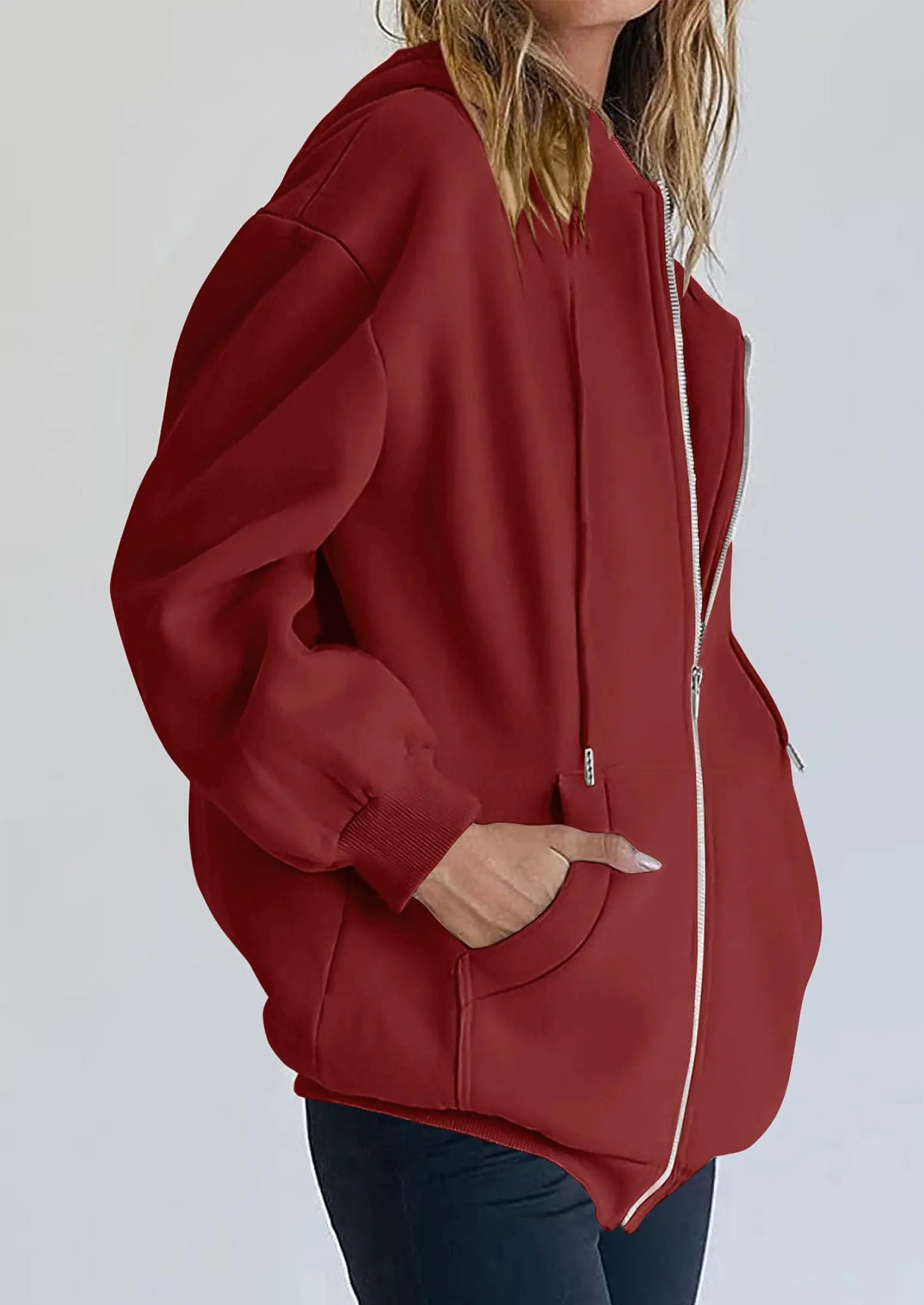 PRETTYGARDEN Women's Zip Up Y2K Hoodies Casual Long Sleeve Sweatshirts Fall Spring Track Jackets with Pockets - Image 6