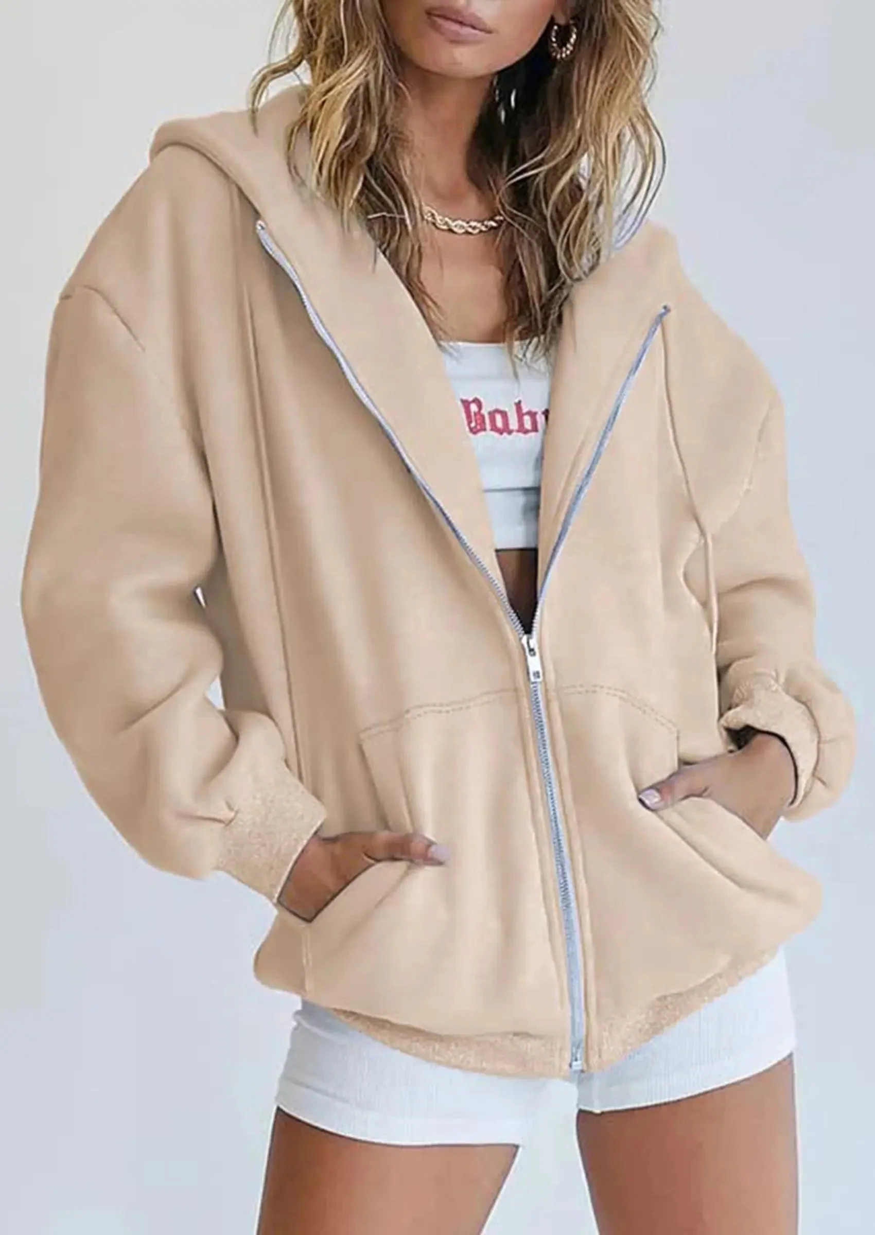 PRETTYGARDEN Women's Zip Up Y2K Hoodies Casual Long Sleeve Sweatshirts Fall Spring Track Jackets with Pockets - Image 63