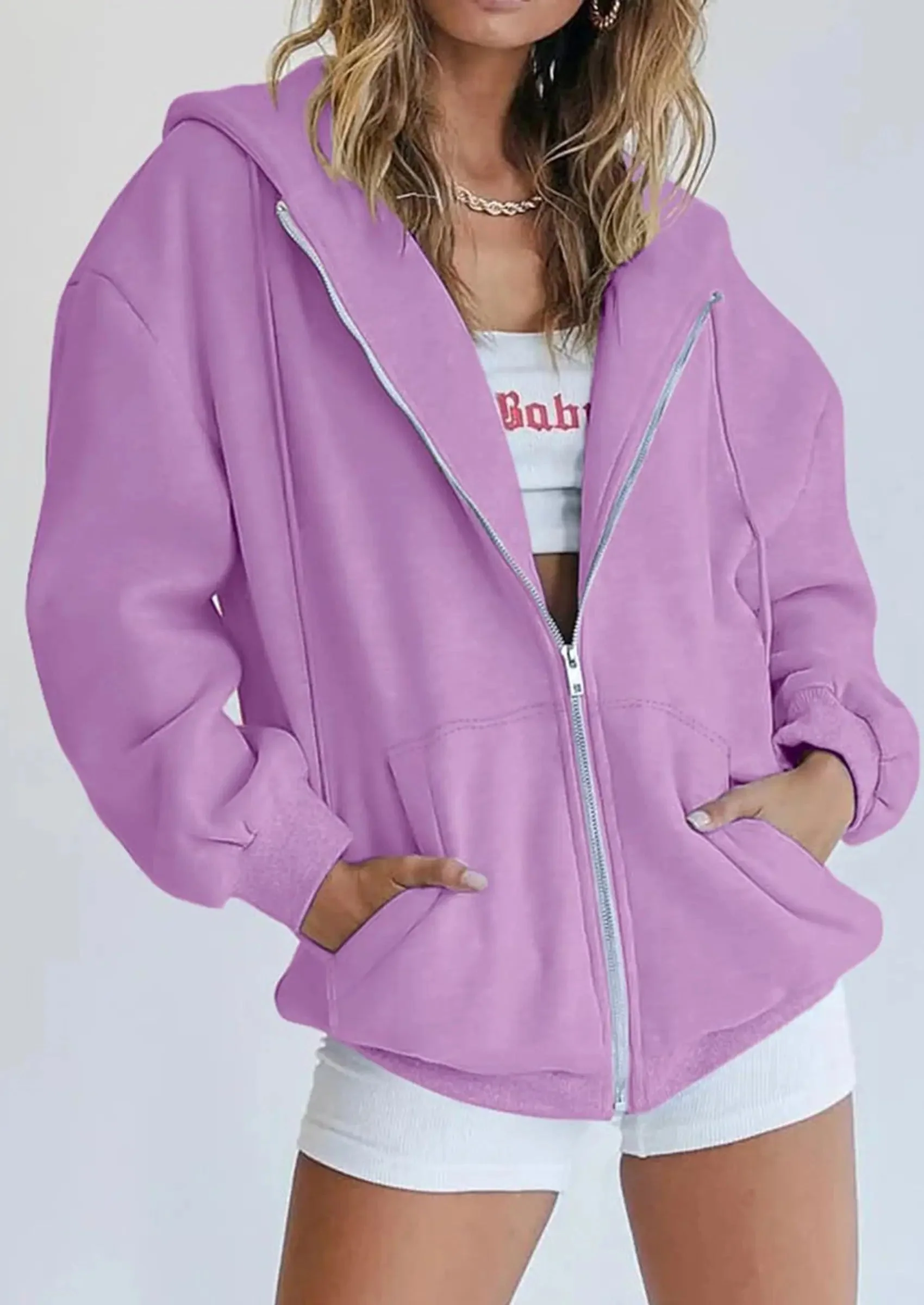 PRETTYGARDEN Women's Zip Up Y2K Hoodies Casual Long Sleeve Sweatshirts Fall Spring Track Jackets with Pockets - Image 67