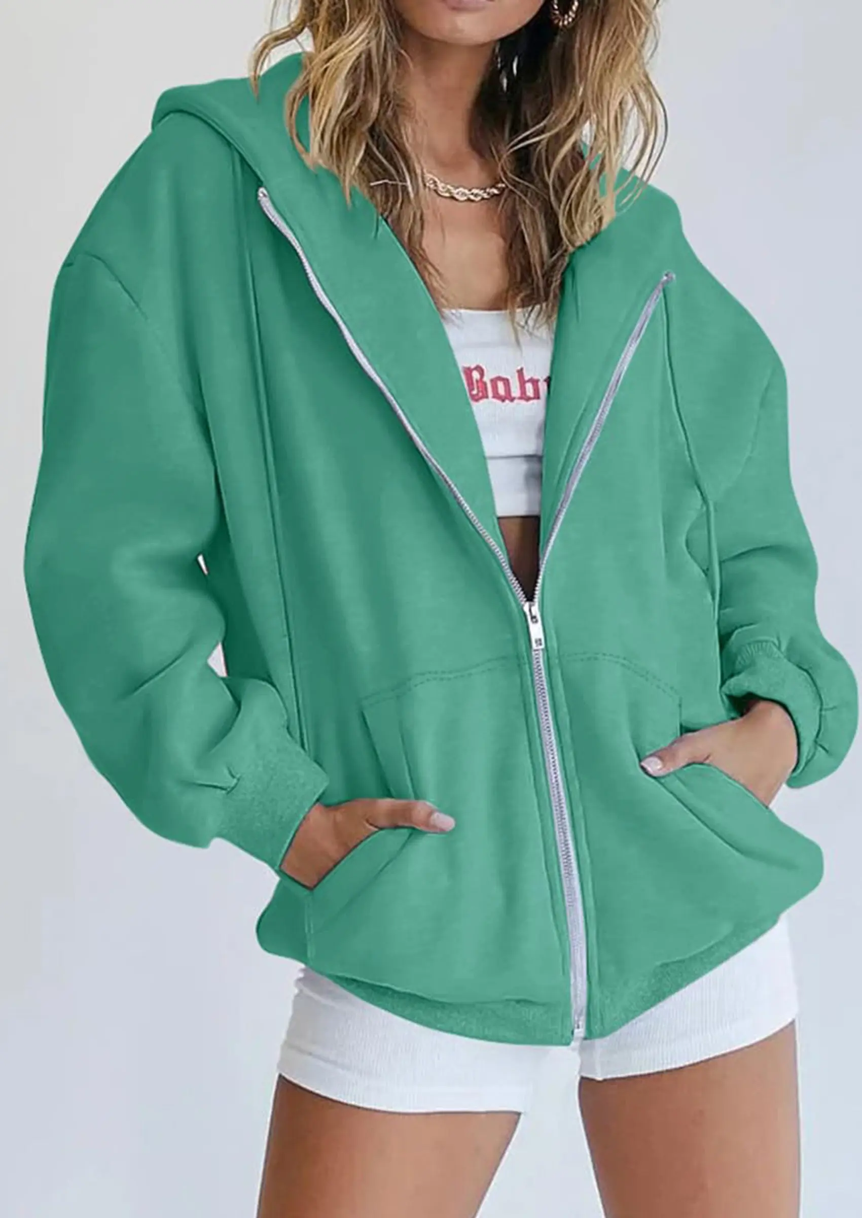 PRETTYGARDEN Women's Zip Up Y2K Hoodies Casual Long Sleeve Sweatshirts Fall Spring Track Jackets with Pockets - Image 72