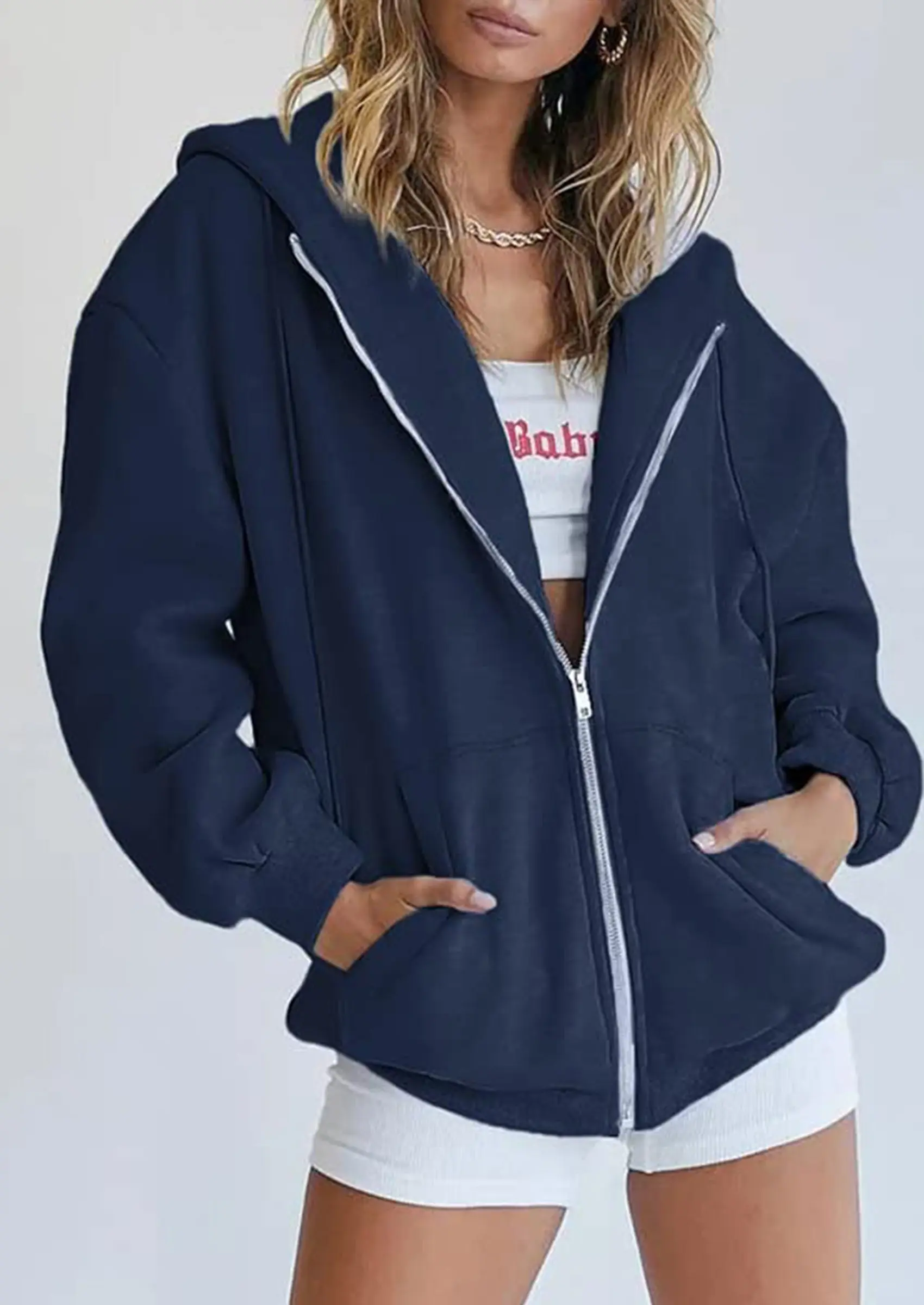 PRETTYGARDEN Women's Zip Up Y2K Hoodies Casual Long Sleeve Sweatshirts Fall Spring Track Jackets with Pockets - Image 79