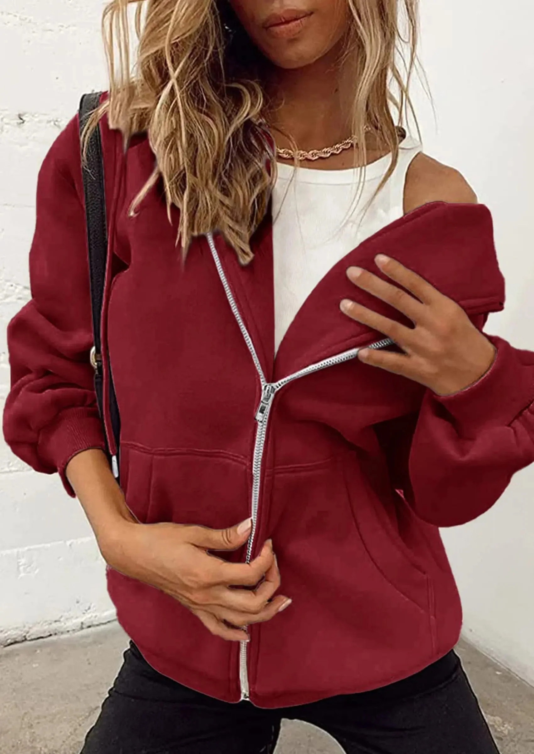 PRETTYGARDEN Women's Zip Up Y2K Hoodies Casual Long Sleeve Sweatshirts Fall Spring Track Jackets with Pockets - Image 95