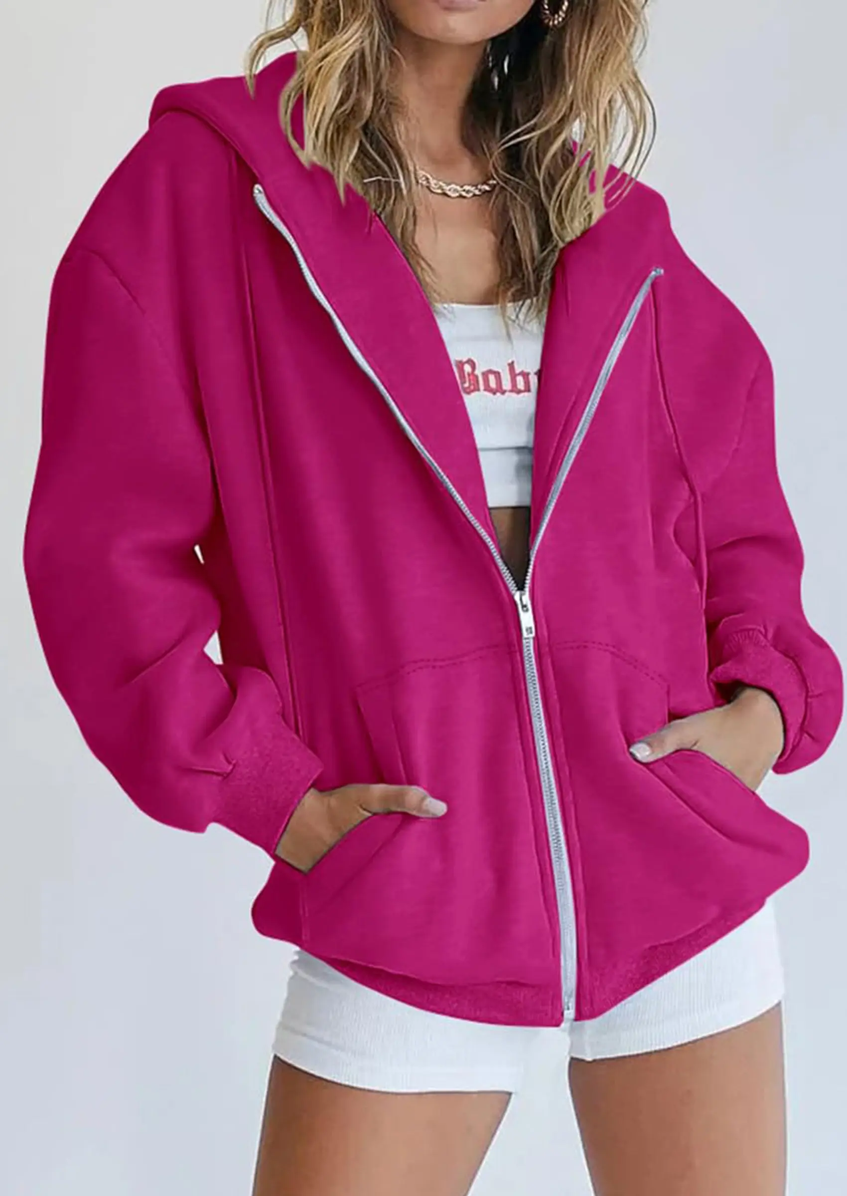 PRETTYGARDEN Women's Zip Up Y2K Hoodies Casual Long Sleeve Sweatshirts Fall Spring Track Jackets with Pockets - Image 99